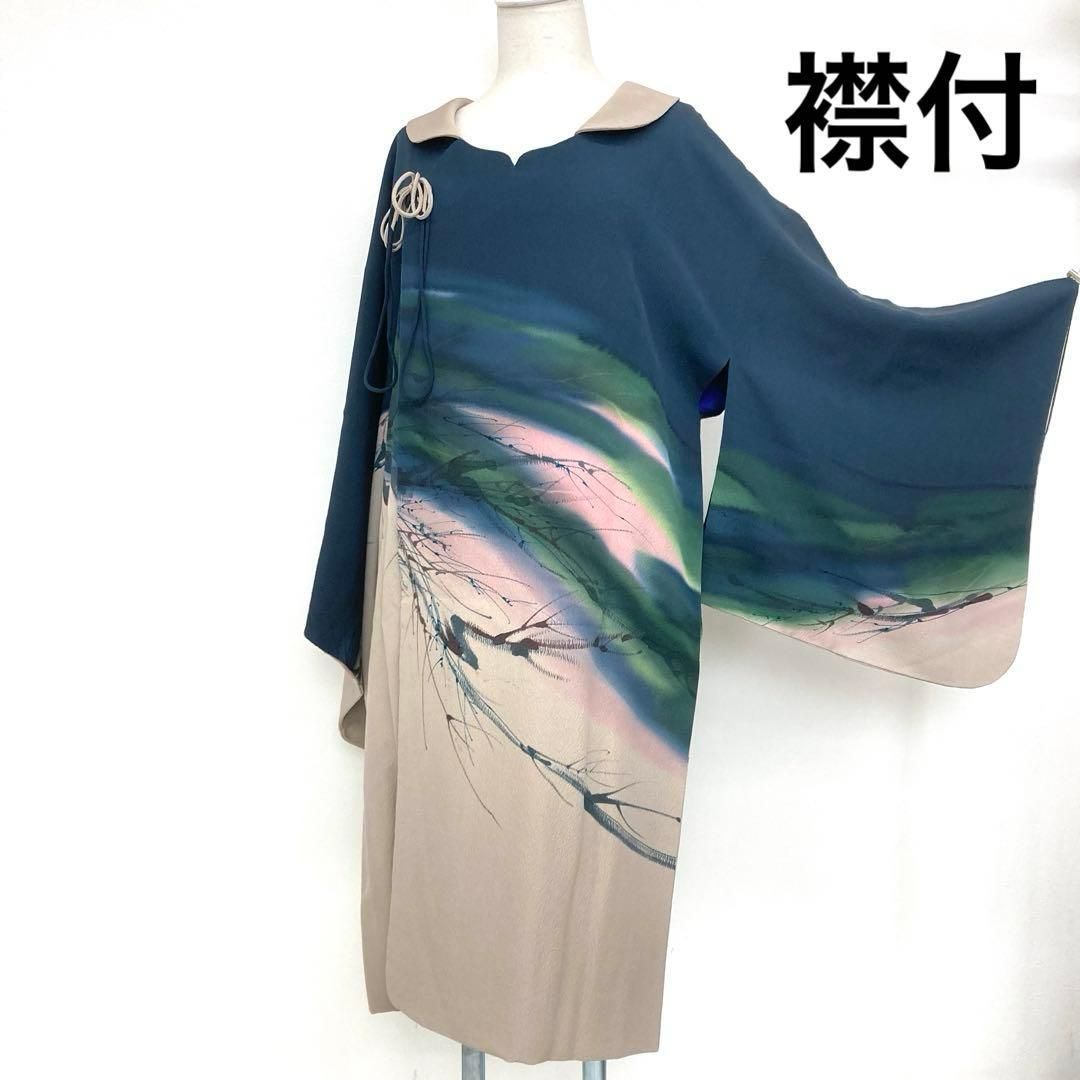 着物と帯 時流】コ241098ys◇正絹 絵羽コート◇作家三本賢 着物と帯 時流】コ241098ys◇正絹 絵羽コート◇作家三本賢