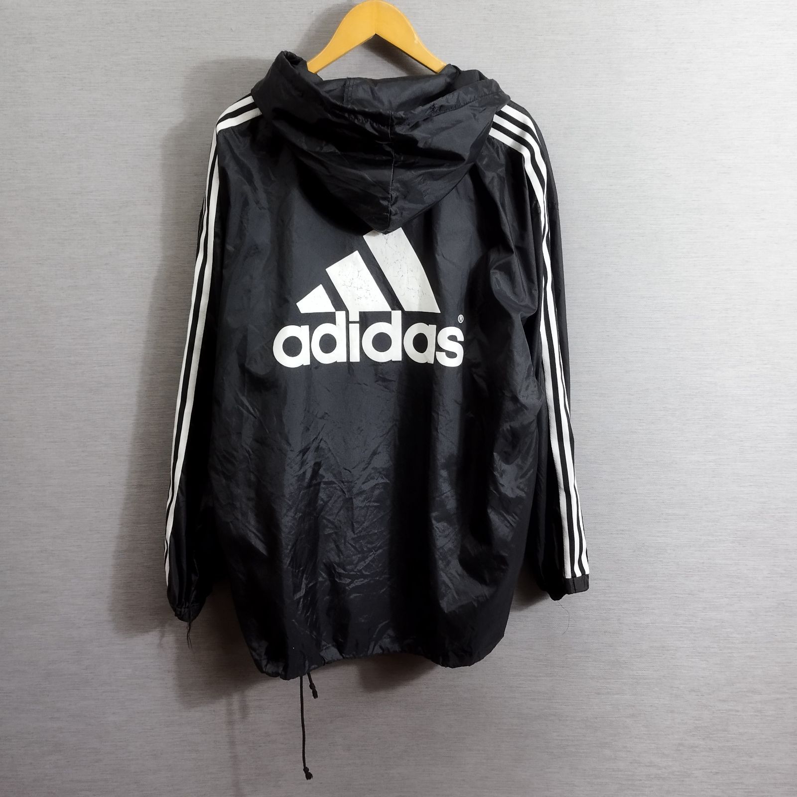 adidas アディダス ナイロン プルオーバー スポーツ ブラック系 AS