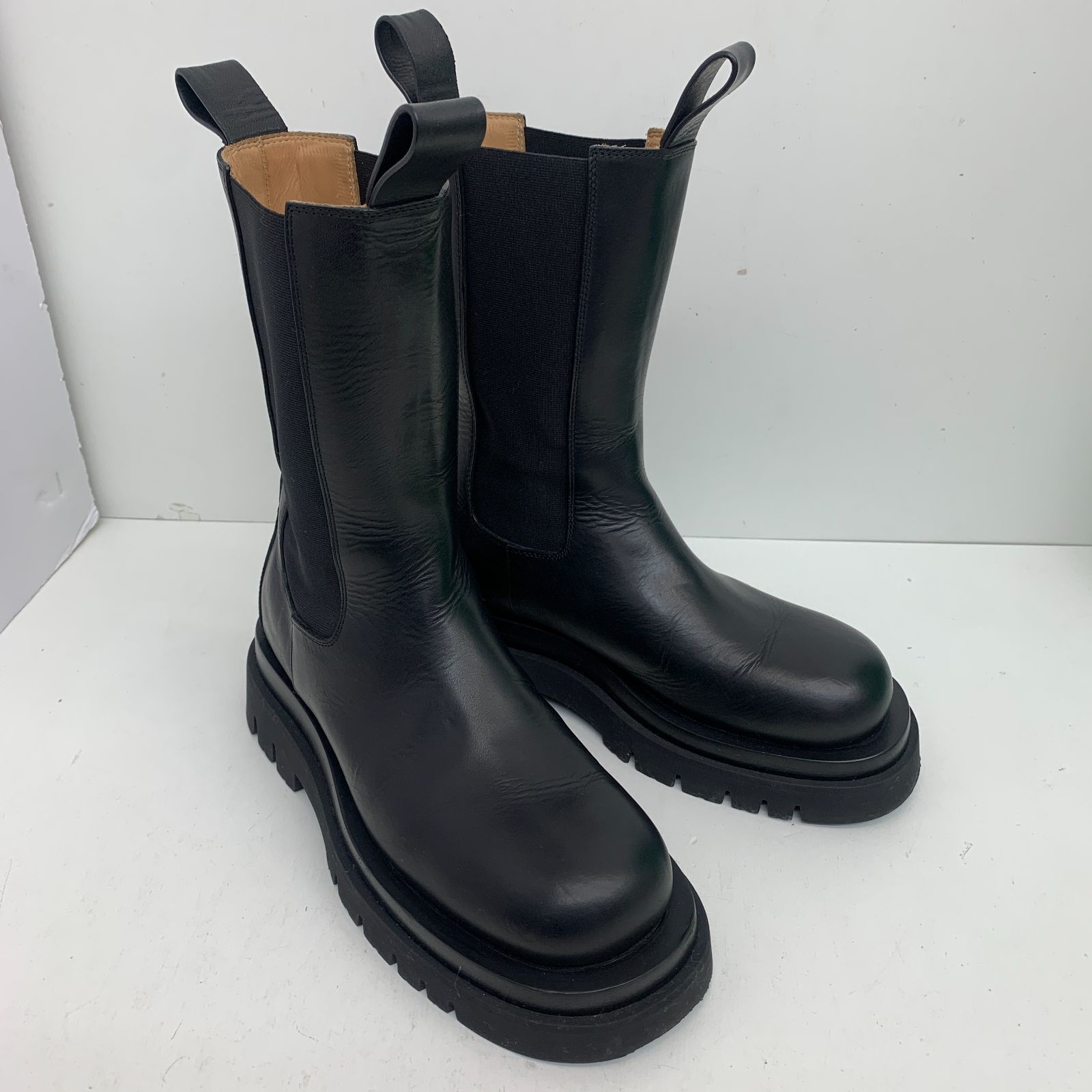 BOTTEGAVENETA ボッテガヴェネタ レザー サイドゴア ブーツ 37 ラグ