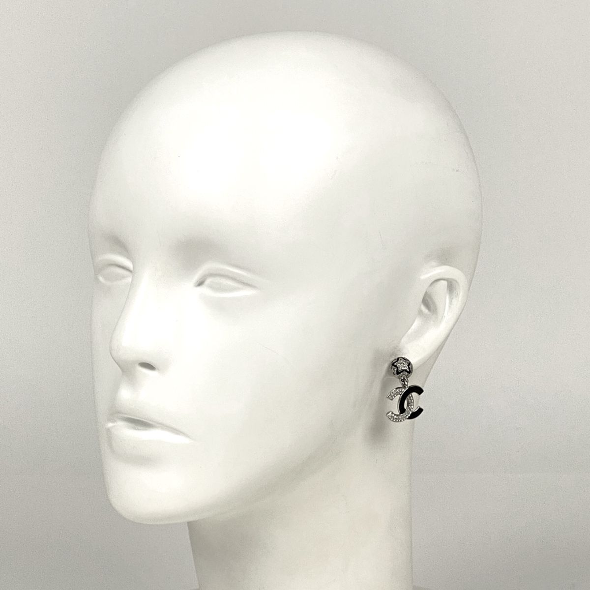 シャネル CHANEL ココマーク ラインストーン ピアス スイング ピアス