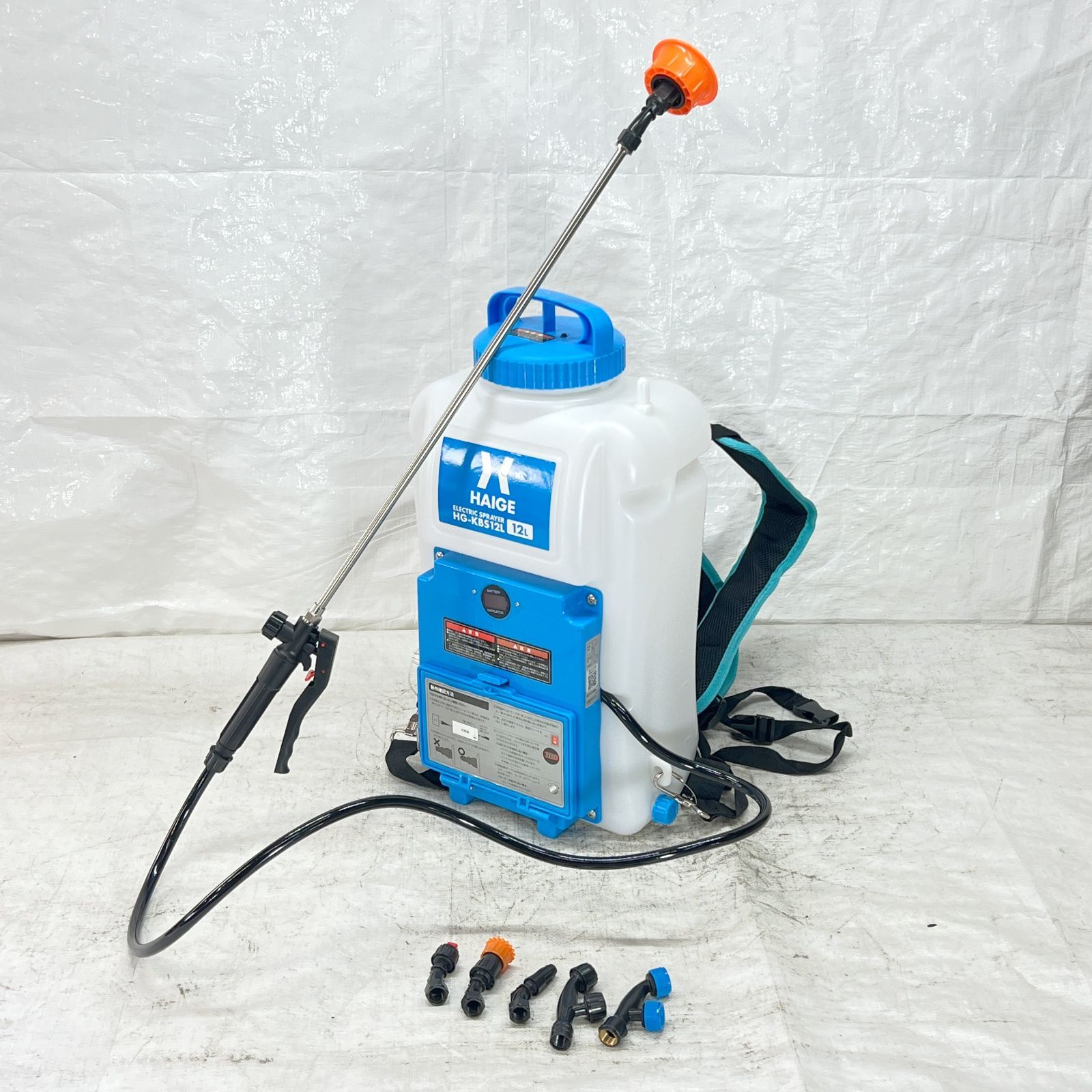 【展示品】 充電式 電動噴霧器 12L 背負い式 バッテリー式 ノズル6種付 HG-KBS12L ブルー 【1392】 5,235円