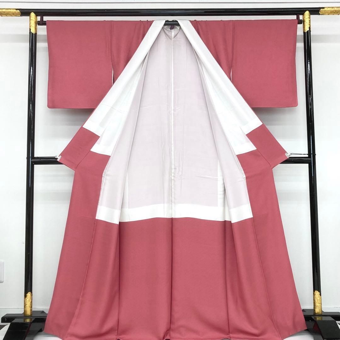 着物と帯 時流】I241079s◇正絹 色無地◇ 大きいサイズ 一つ紋 美品