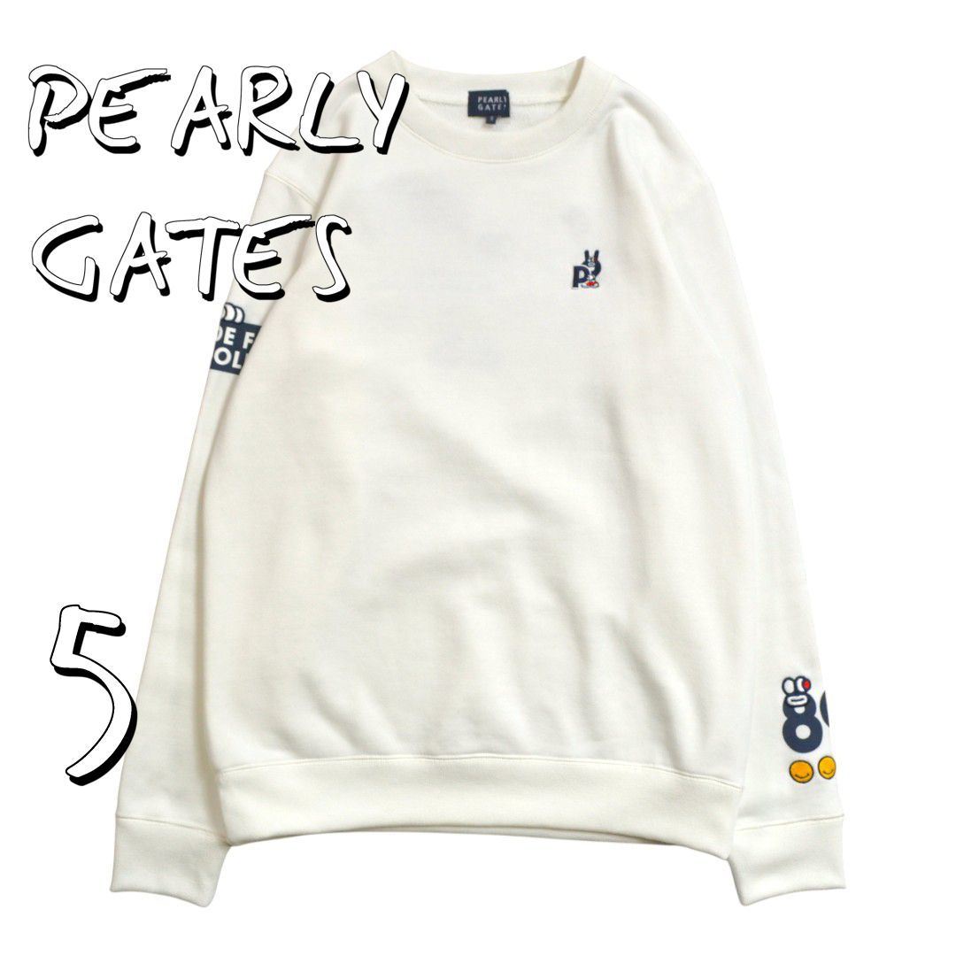 美品】PEARLY GATESパーリーゲイツ どうしちゃったPG 裏毛クルーネック