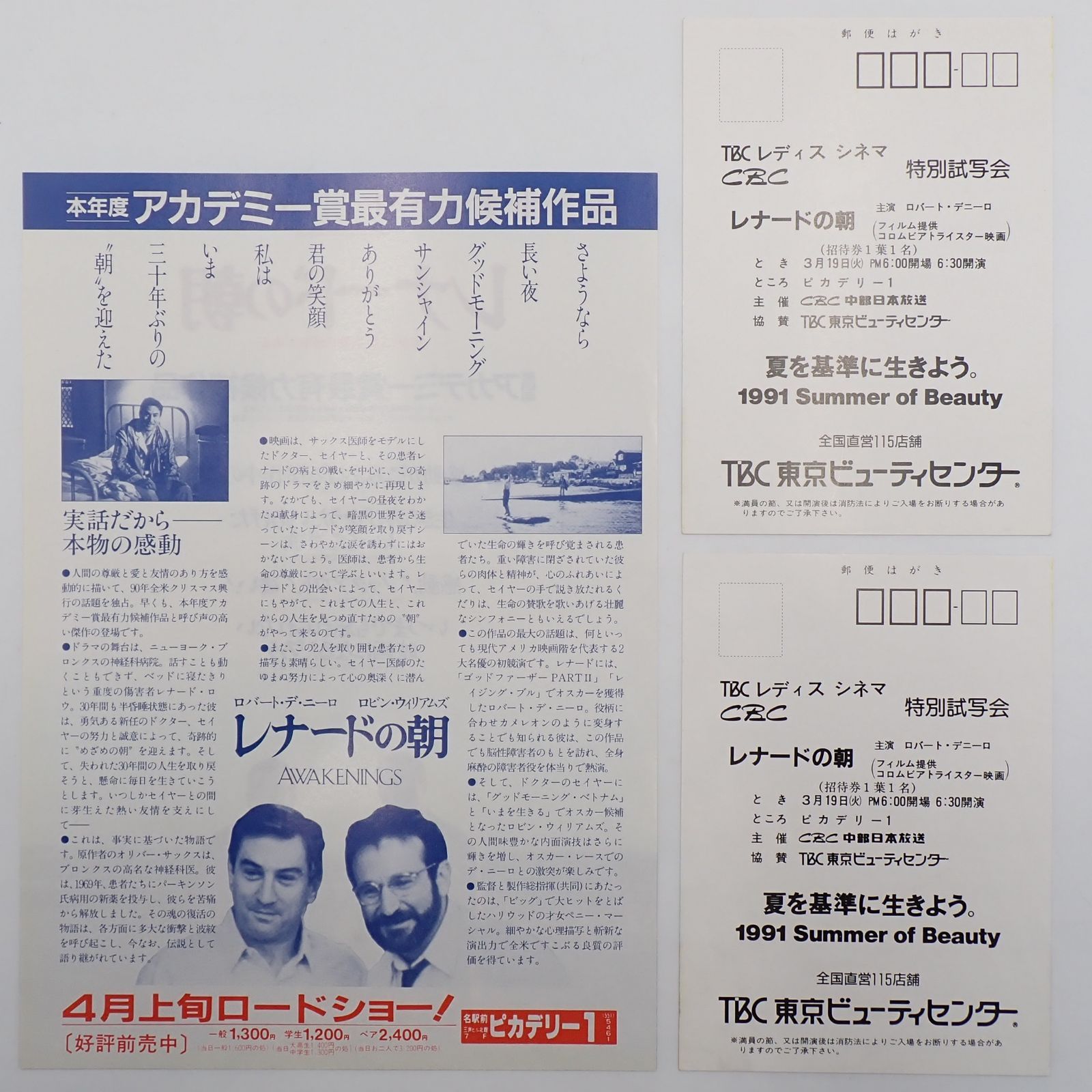 送料無料 レナードの朝 AWAKENINGS ロバート・デ・ニーロ出演 1991年