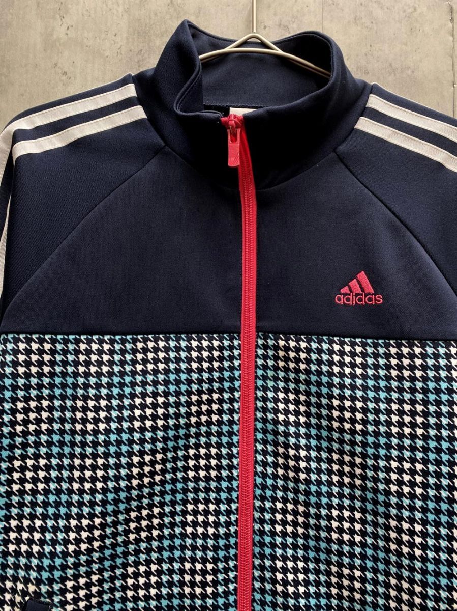 adidas アディダス キッズ 千鳥柄 トラック ジャケット ジャージ