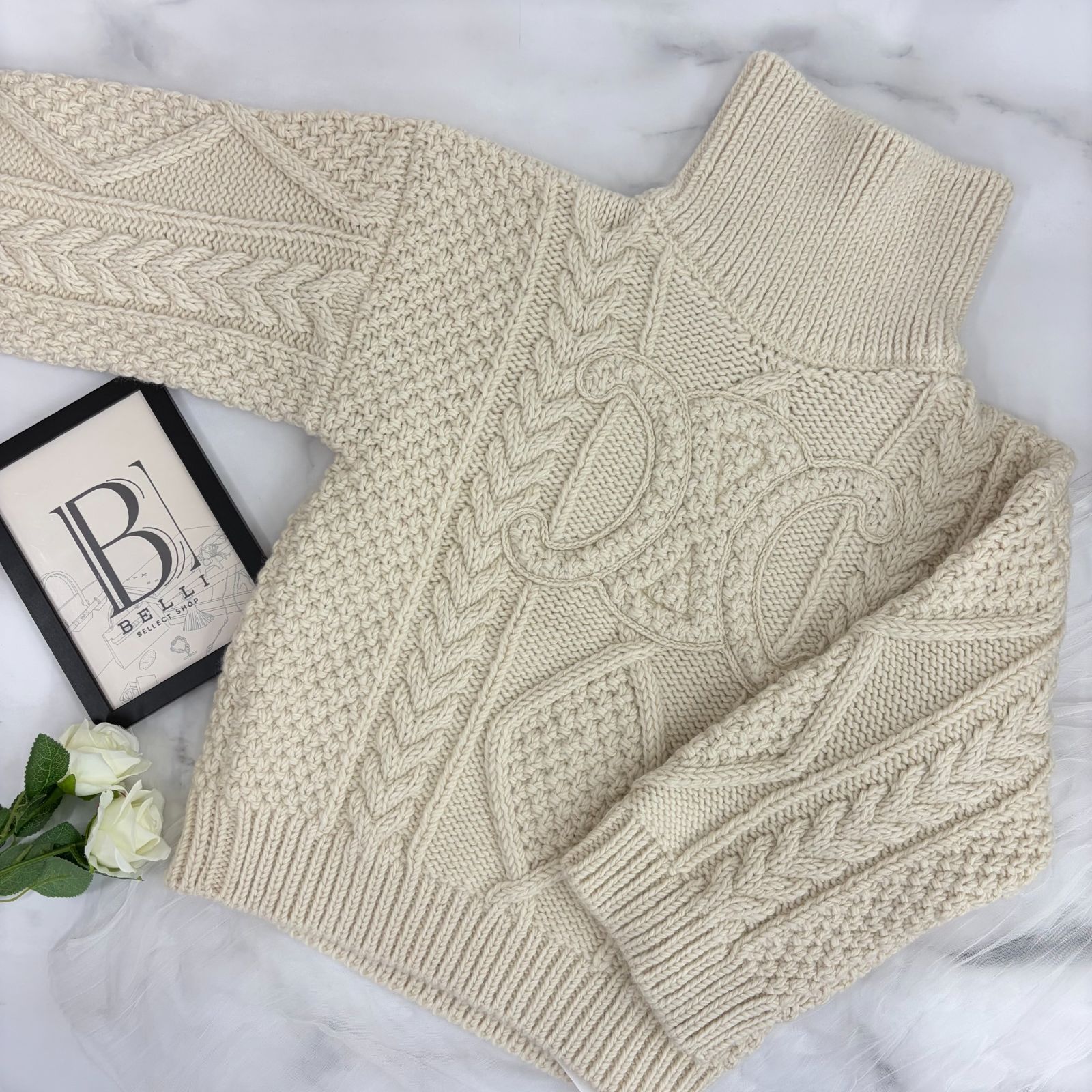 セリーヌ　CELINE　ニット　アルパカ セリーヌ CELINE シルキーカシミア ウール ボア ニット プルオーバー