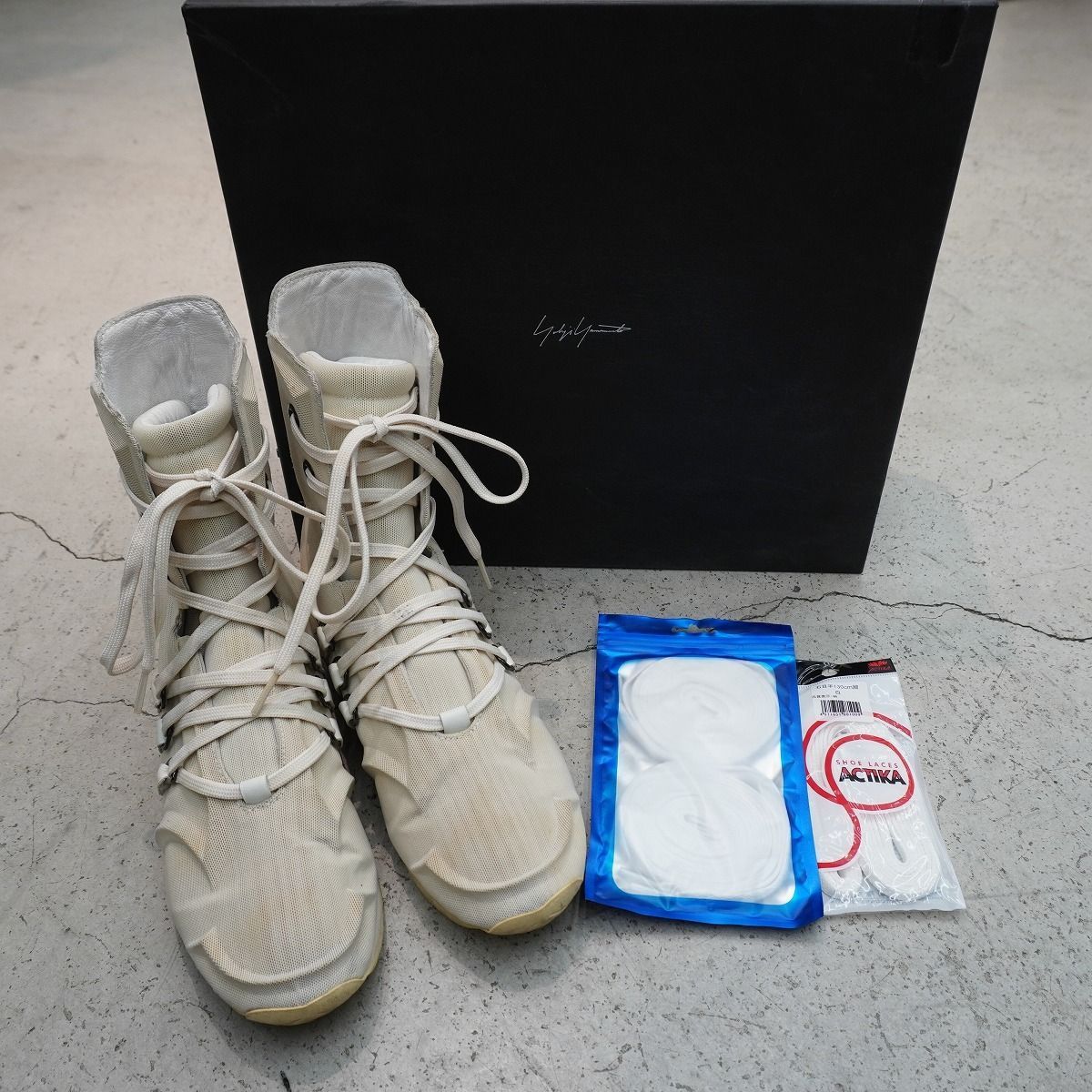 YOHJI YAMAMOTO ヨウジヤマモト × adidas アディダス BOXING SNEAKERS