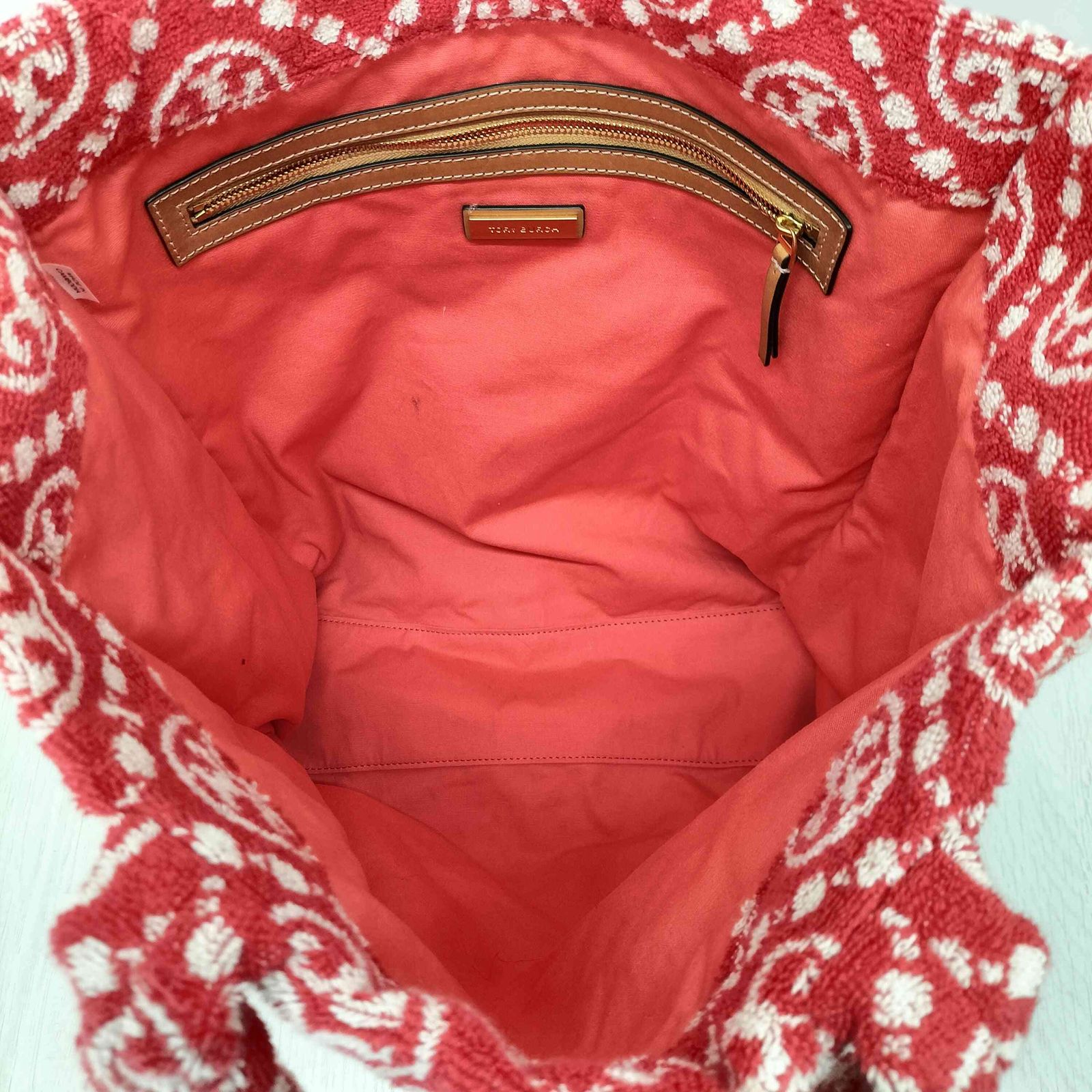 トリーバーチ TORY BURCH T Monogram Tモノグラム テリー トートバッグ 