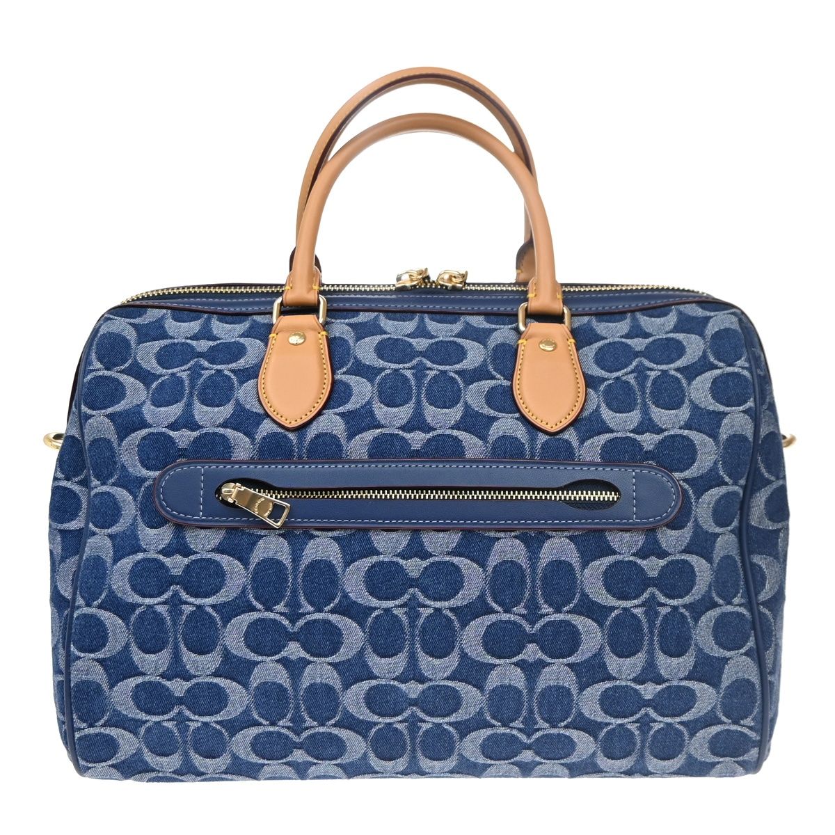 COACH コーチ ハンドバッグ ボストンバッグ シグネチャー デニム 
