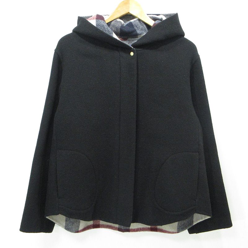 【美品】ブルーレーベル　クレストブリッジ　ジップパーカー　38 黒 BLACK lab.】FINEX(R)ウルトラストレッチパーカー（ブルゾン）｜BLACK