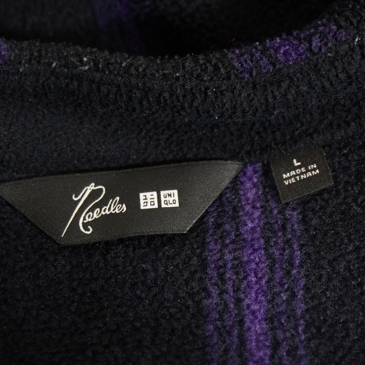 25AW UNIQLO ユニクロ × Needles ニードルス ストライプ フリース 