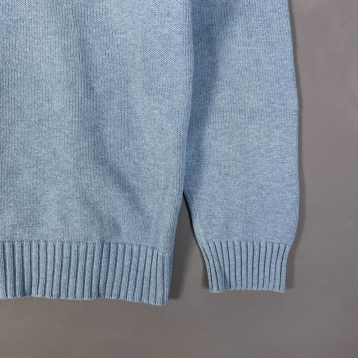 ポロ ラルフローレン ハーフジップ コットン ニット スカイブルー XL