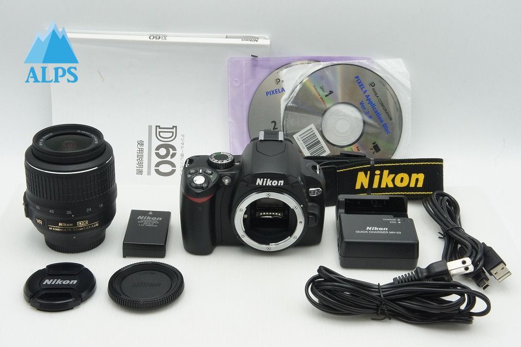 美品 Nikon ニコン D60 ボディ+ AF-S 18-55mm VR デジタル一眼レフ