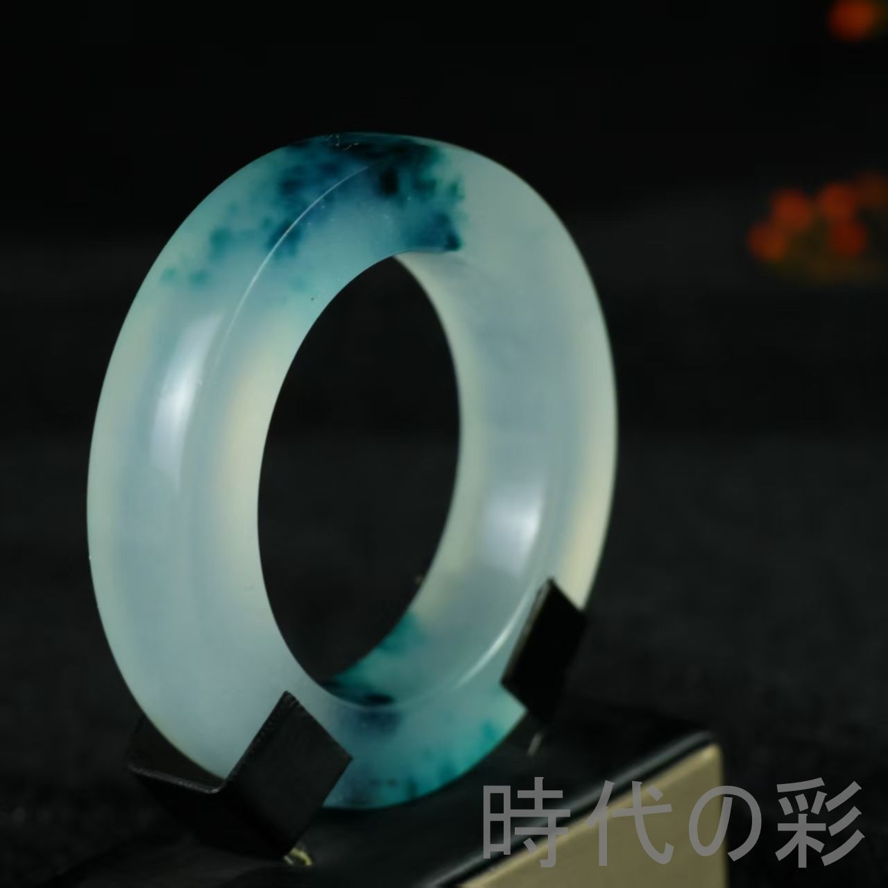 翡翠 高氷種 原石バングル』正氷種 透明感抜群 中国古美術 旧蔵 精巧手