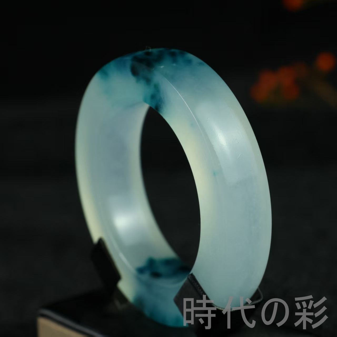 翡翠 高氷種 原石バングル』正氷種 透明感抜群 中国古美術 旧蔵 精巧手 