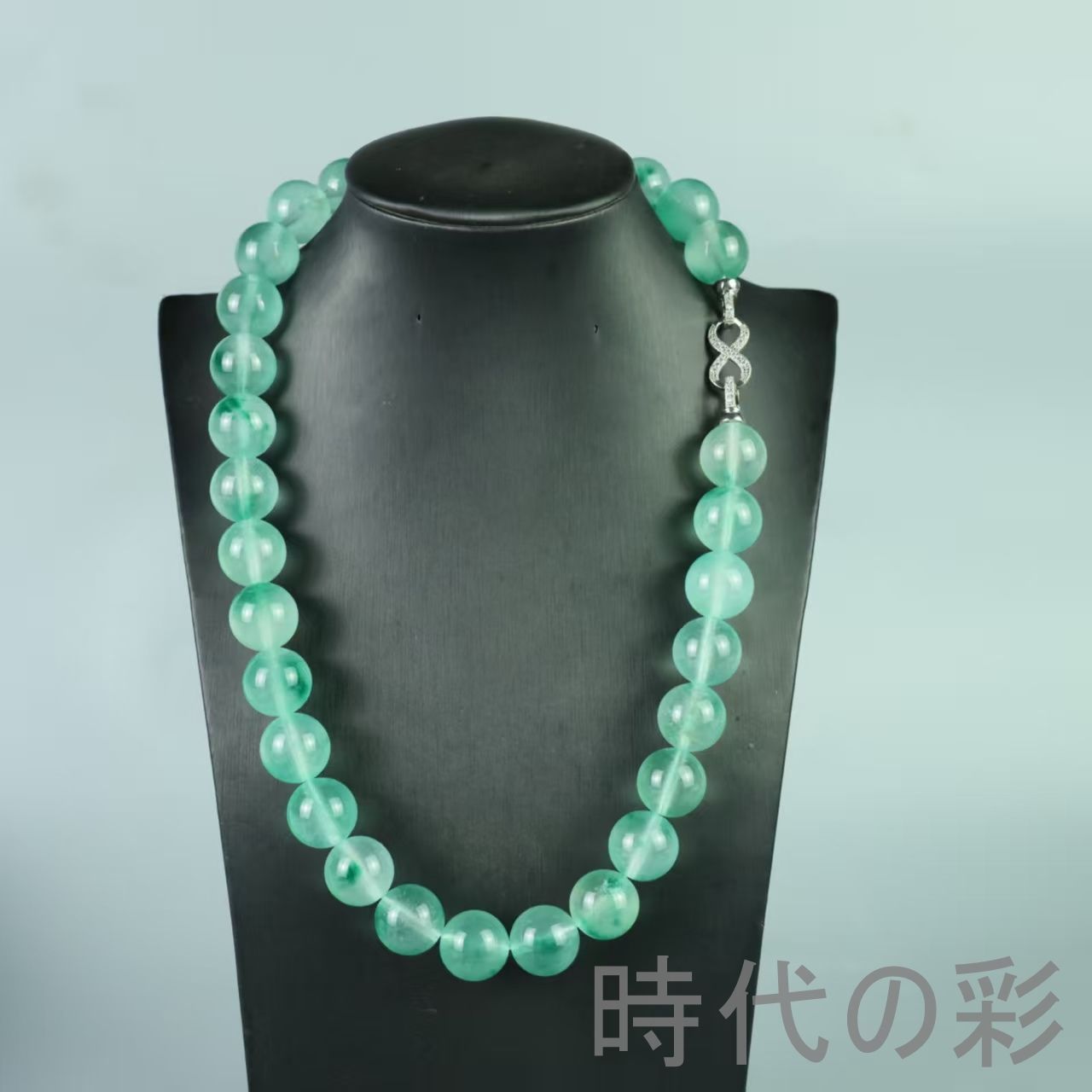 【翡翠 ネックレス】中国古美術 玉器 高氷種調 氷透け感 翡翠調 ペンダント 首飾り ジュエリー コレクション 收藏品 R08012119