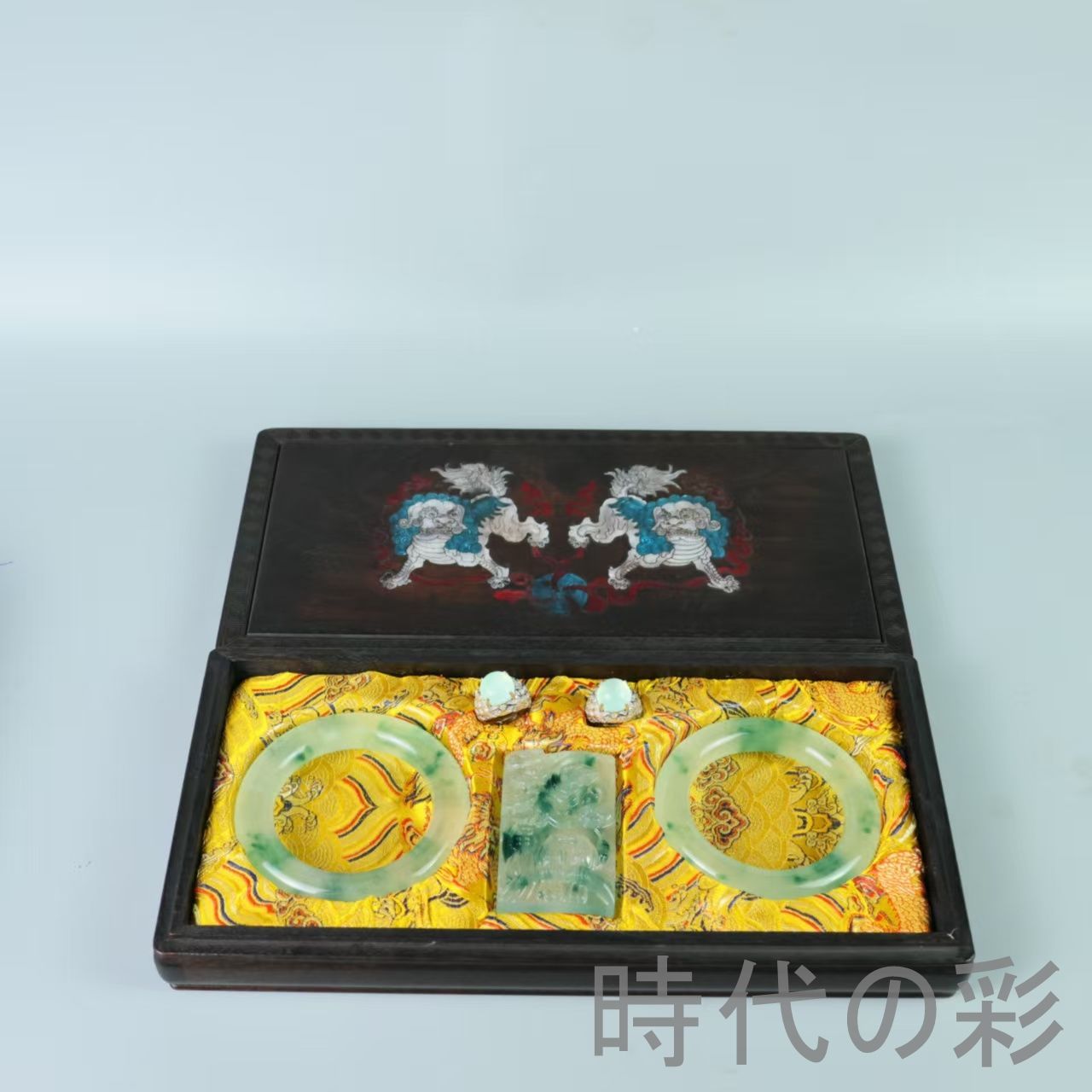 翡翠 高氷種 彫刻 セット』コレクション用 中国古美術 旧蔵 精巧手彫