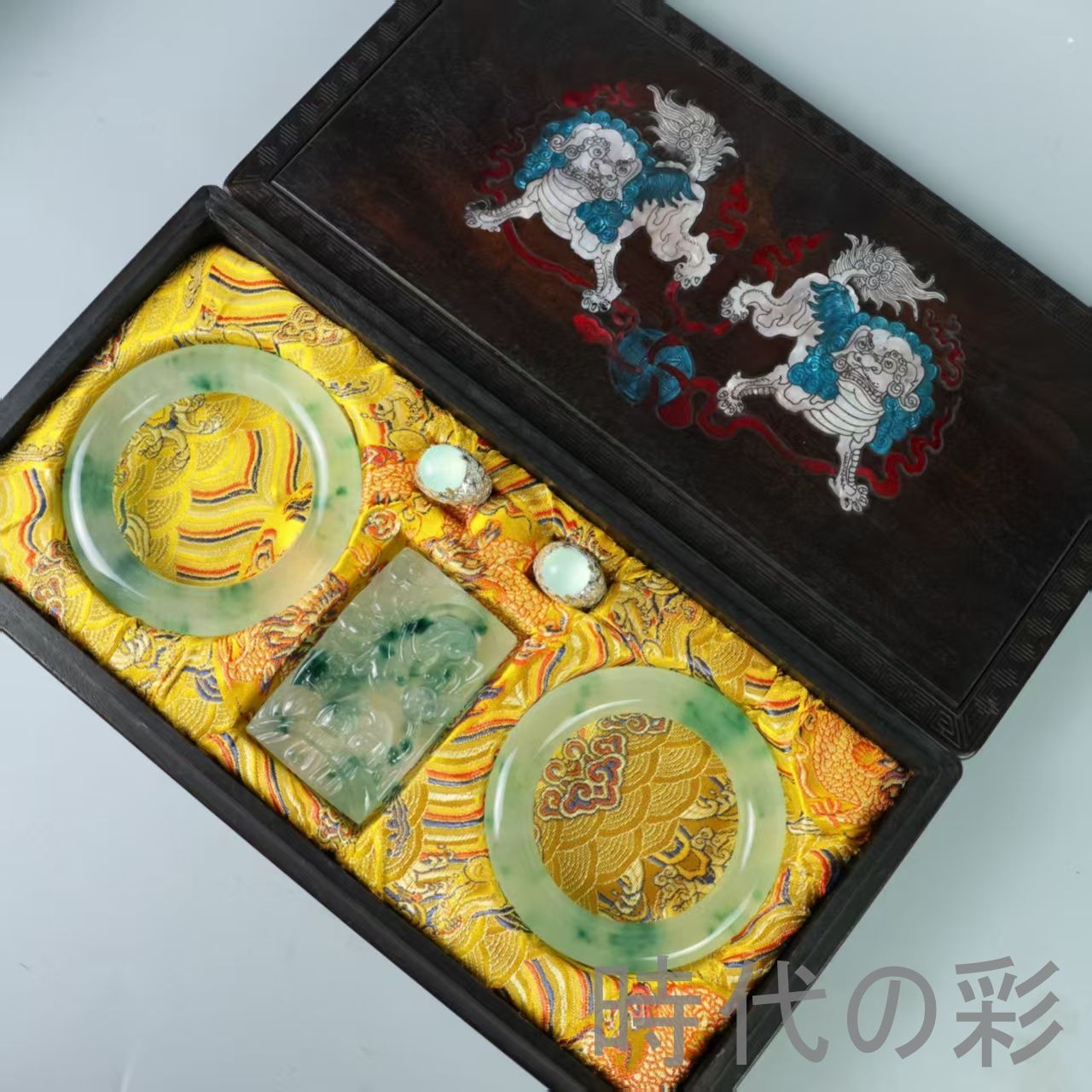 翡翠 高氷種 彫刻 セット』コレクション用 中国古美術 旧蔵 精巧手彫