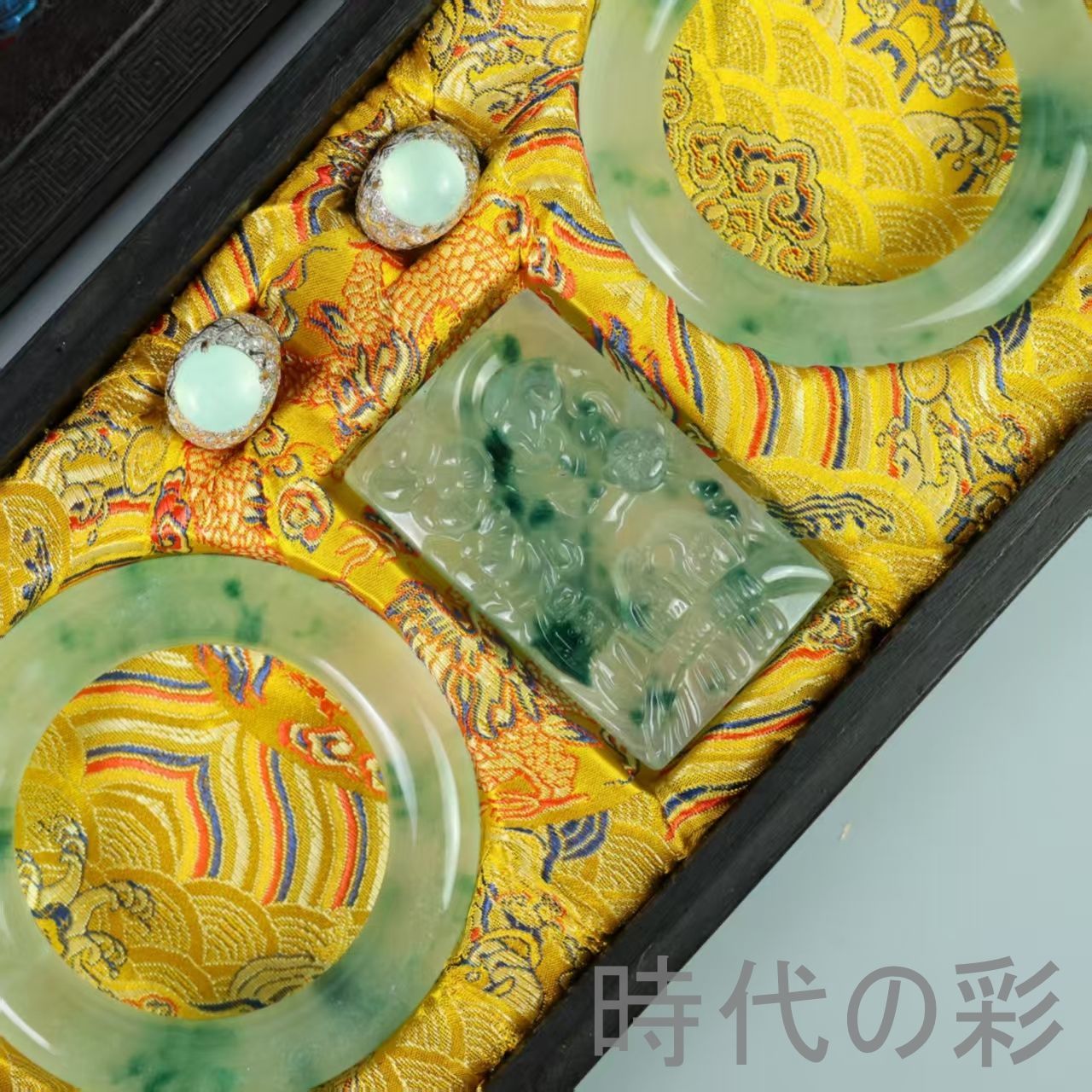 翡翠 高氷種 彫刻 セット』コレクション用 中国古美術 旧蔵 精巧手彫