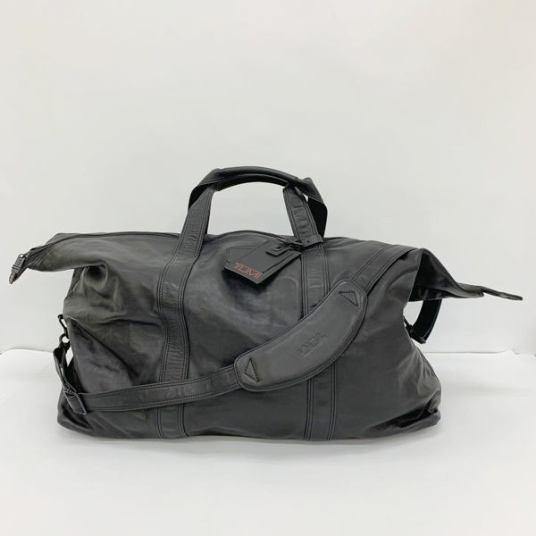 TUMI トゥミ ボストンバッグ ショルダー 鞄 カバン レザー 本革 斜め