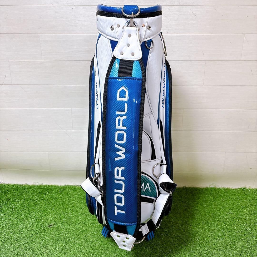 Mホンマ 高級エナメル 3点式 キャディーバッグ ゴルフクラブケース