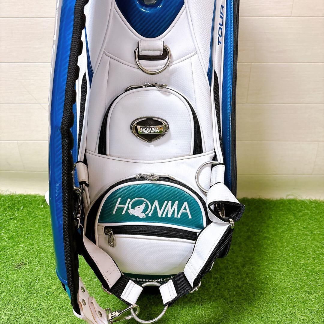 Mホンマ 高級エナメル 3点式 キャディーバッグ ゴルフクラブケース