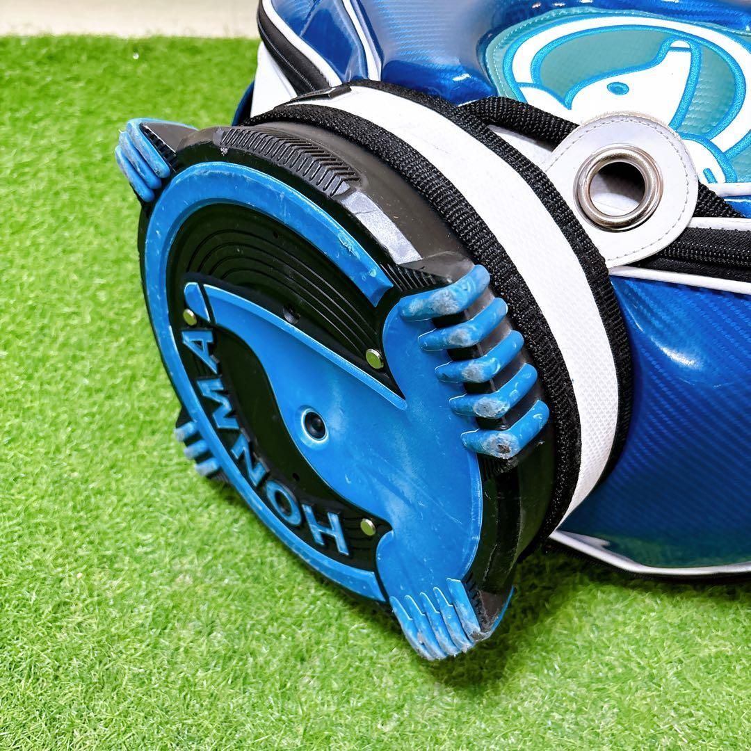 Mホンマ 高級エナメル 3点式 キャディーバッグ ゴルフクラブケース