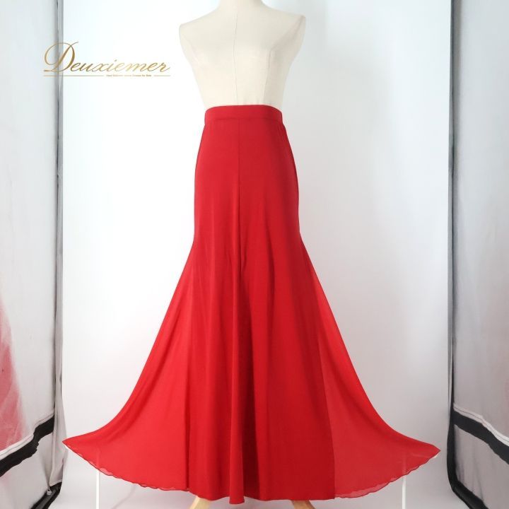 チャコット　社交ダンス スカート M ワインレッド チャコット社交ダンススカート