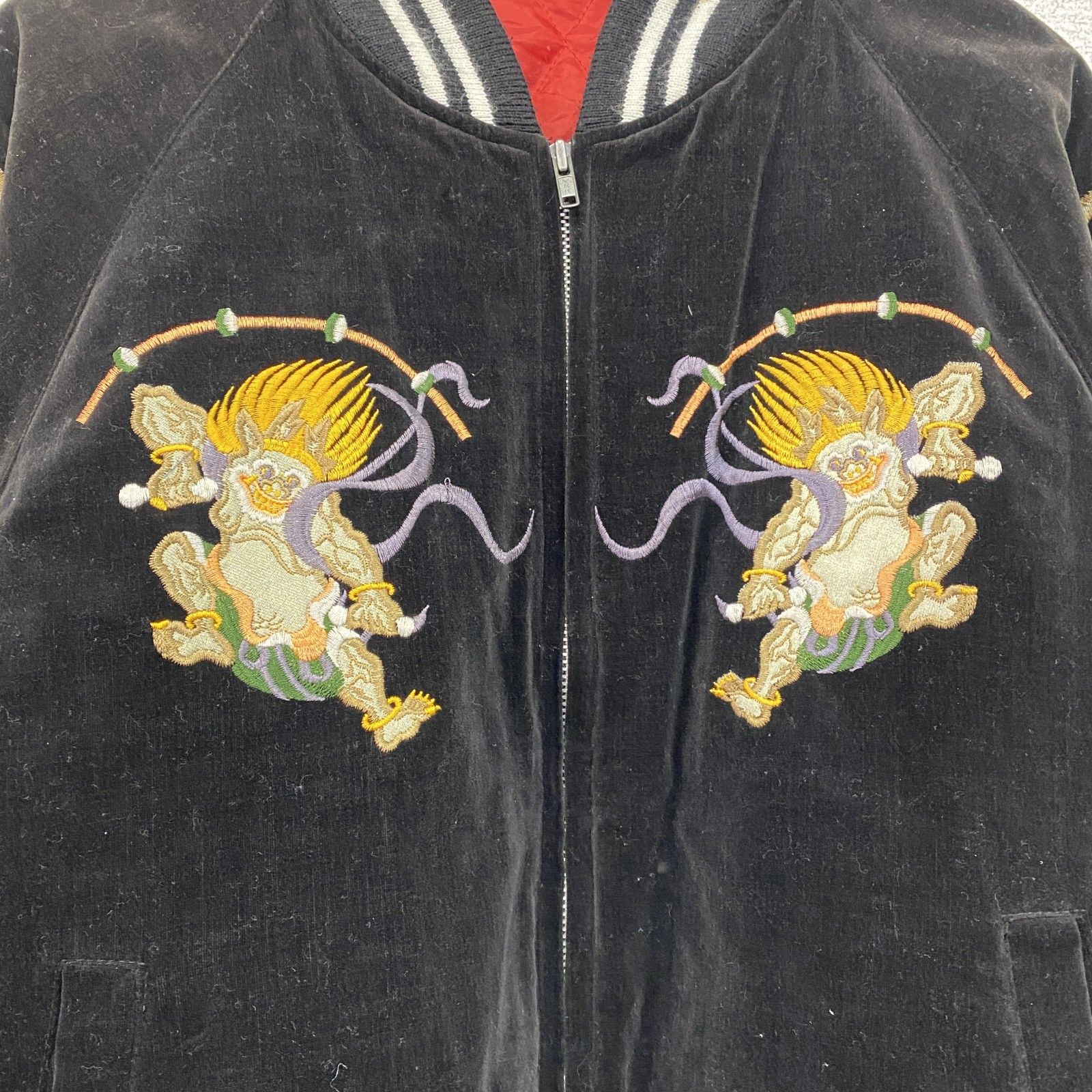 古着 used ～90s 風神 雷神 スカジャン スーベニアジャケット