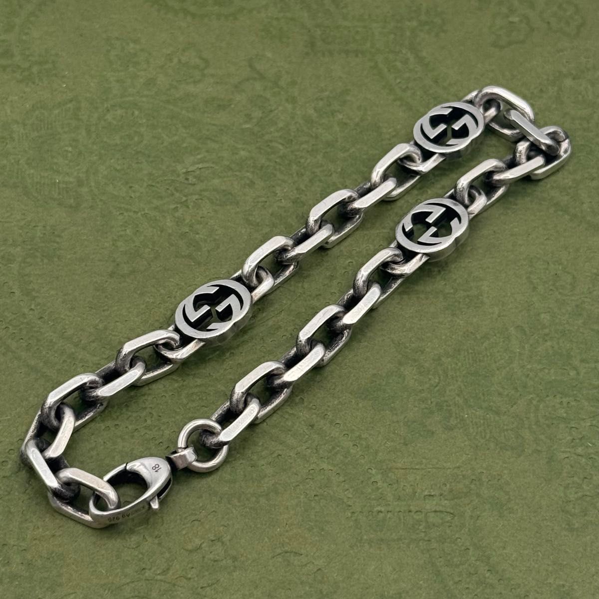 GUCCI インターロッキングg 18サイズ ブレスレット 1-52-22 - メルカリ