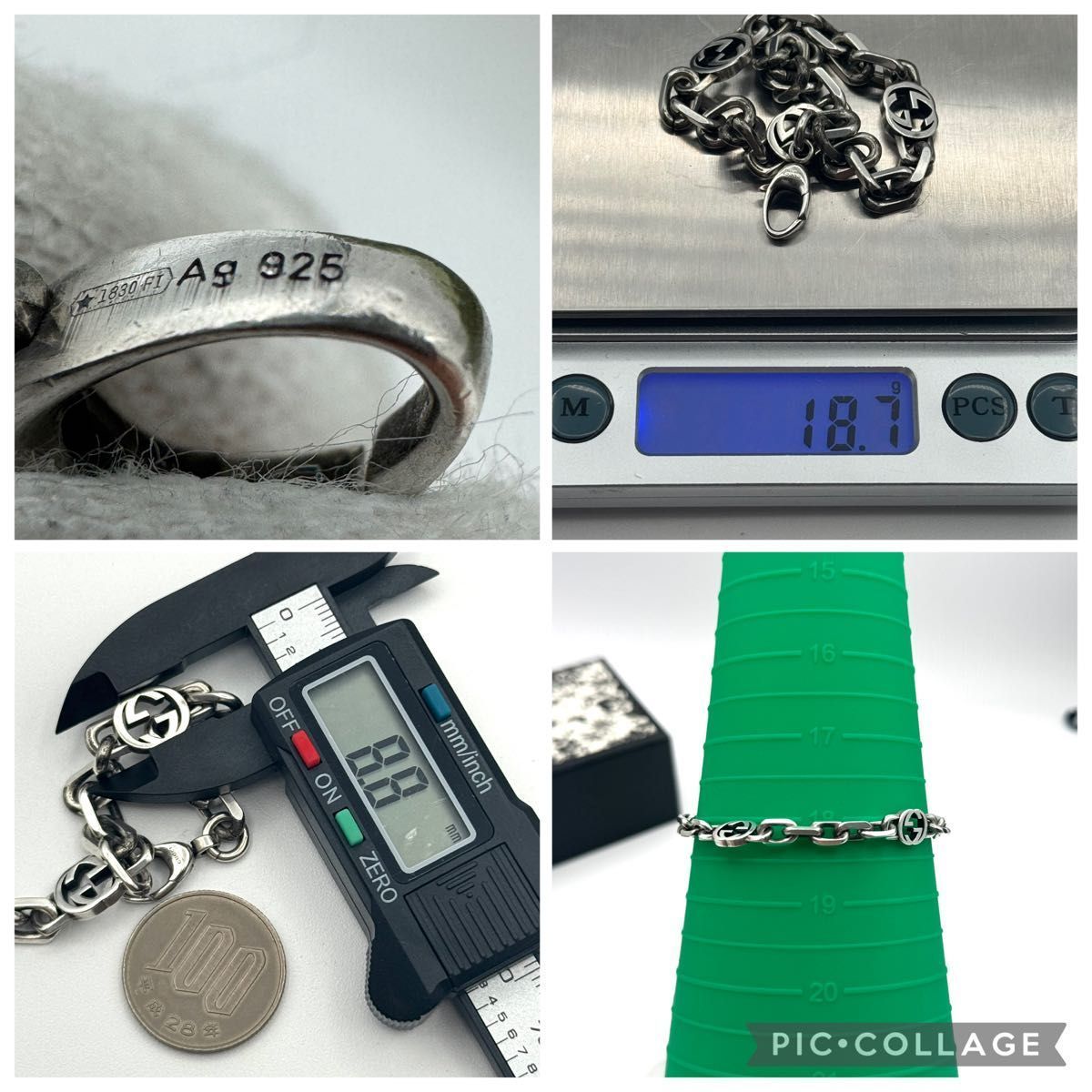 GUCCI インターロッキングg 18サイズ ブレスレット 1-52-22 - メルカリ