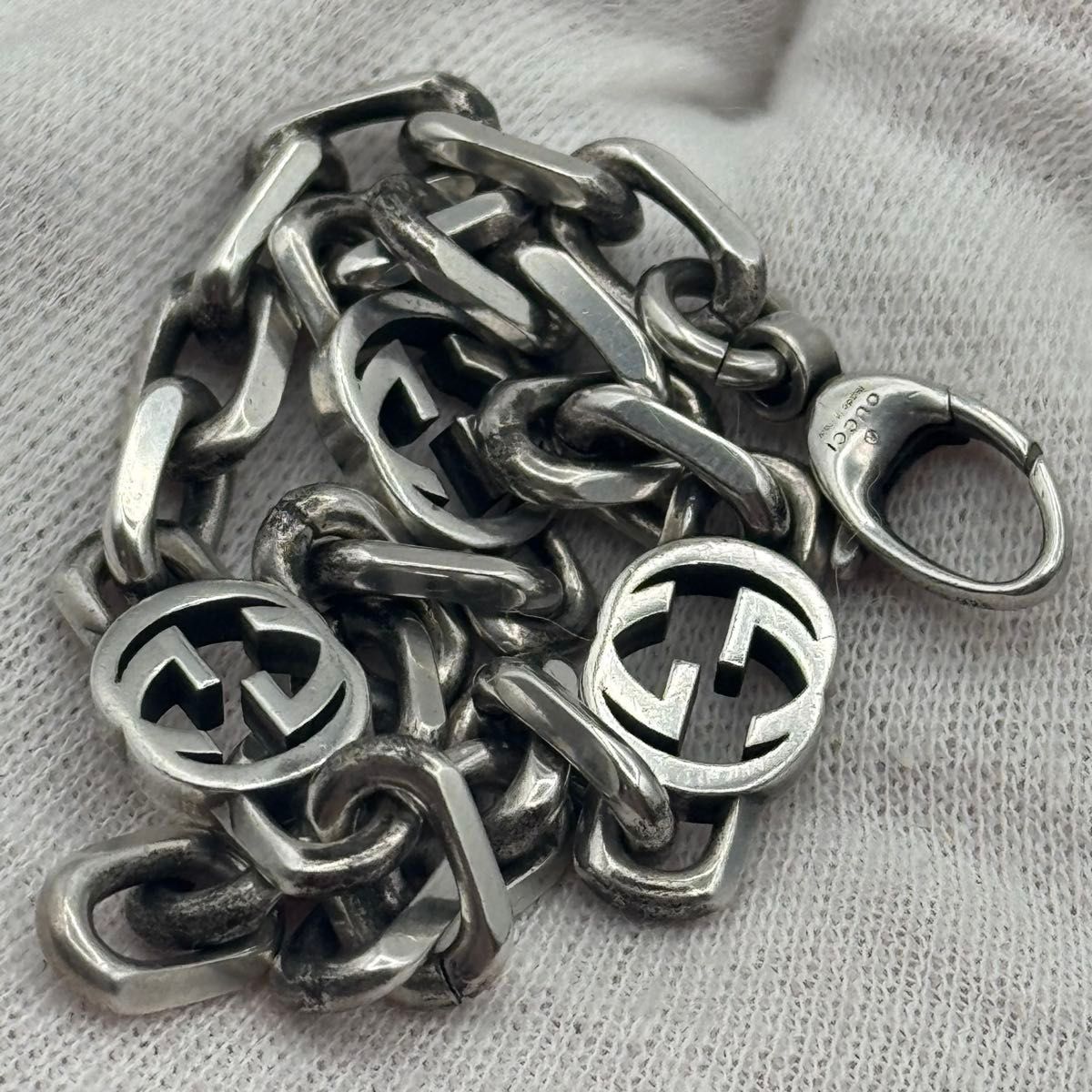 GUCCI インターロッキングg 18サイズ ブレスレット 1-52-22 - メルカリ