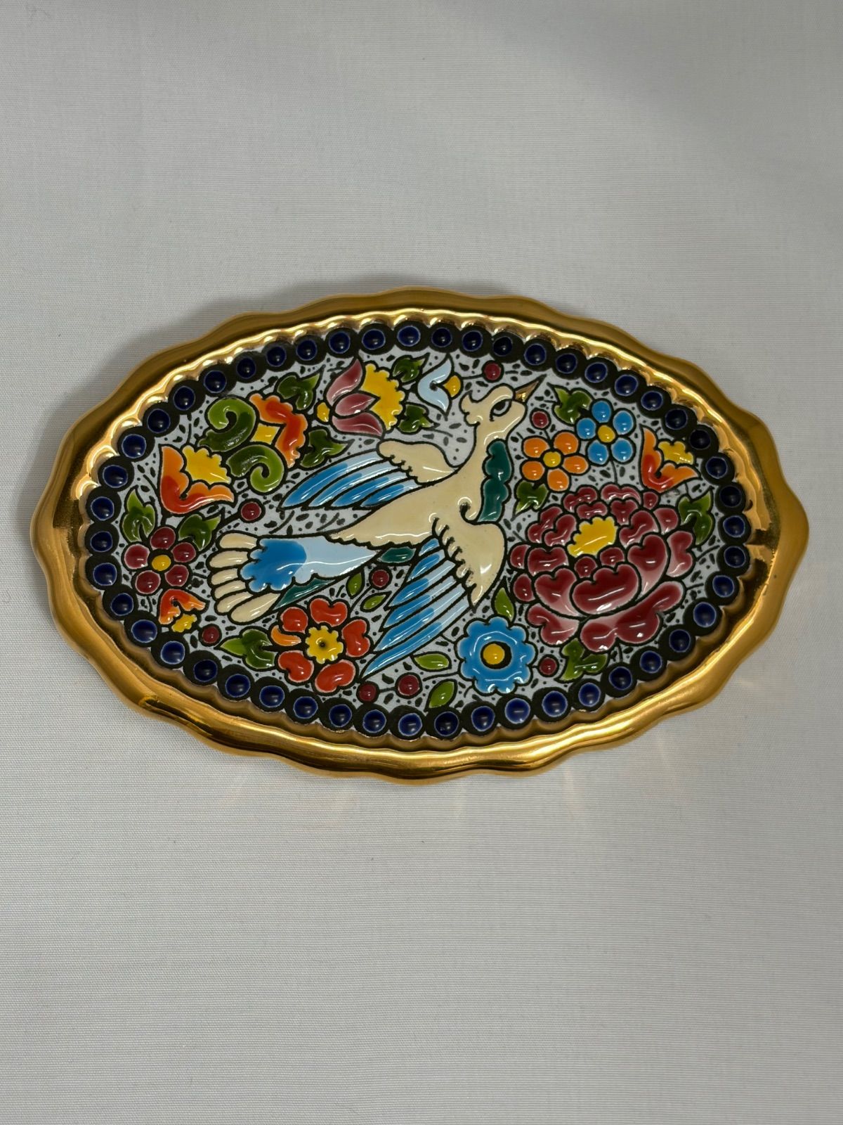 セアルコ セルビア(セビリア)焼き 大皿28.5cm 金彩24K スペイン製 セ