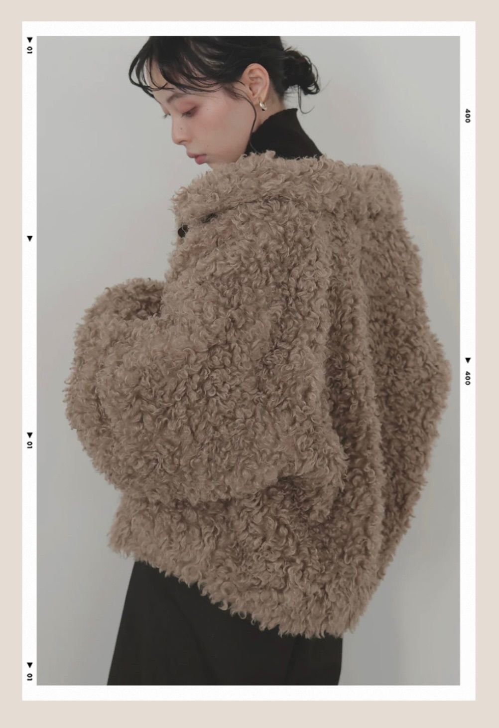 新品 プードルファーブルゾン ベージュ esicaエシカ LIANリアン - メルカリ