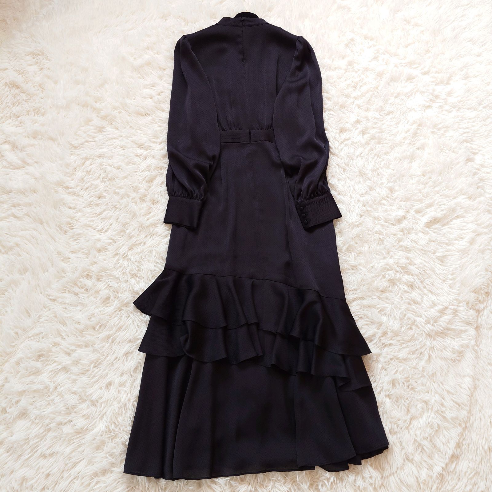 美品 ルルウィルビー Loulou Willoughby ラッフルティアードワンピース 