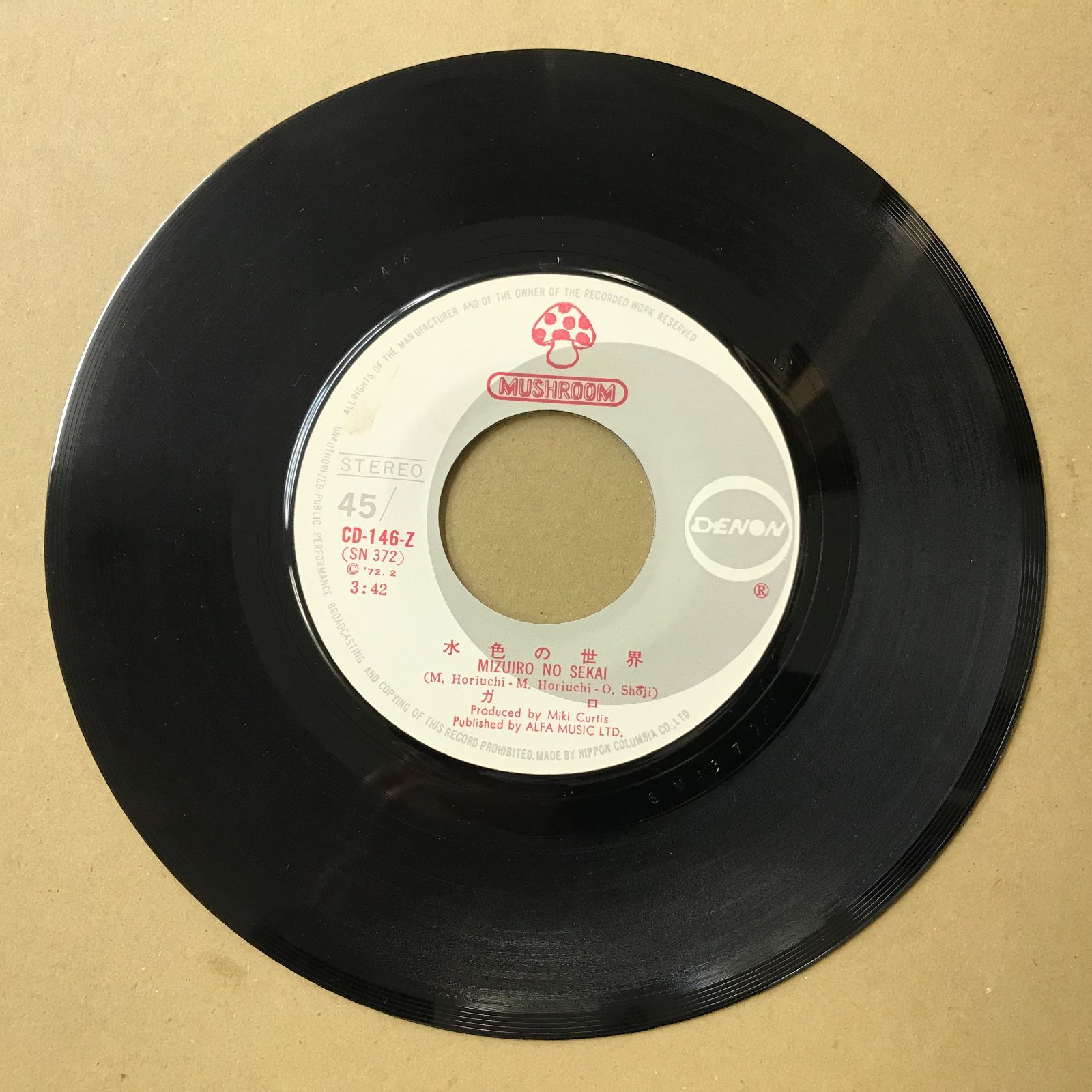 s16) EPレコード ガロ [ GARO 堀内護 日高富明 大野真澄 ] 地球は