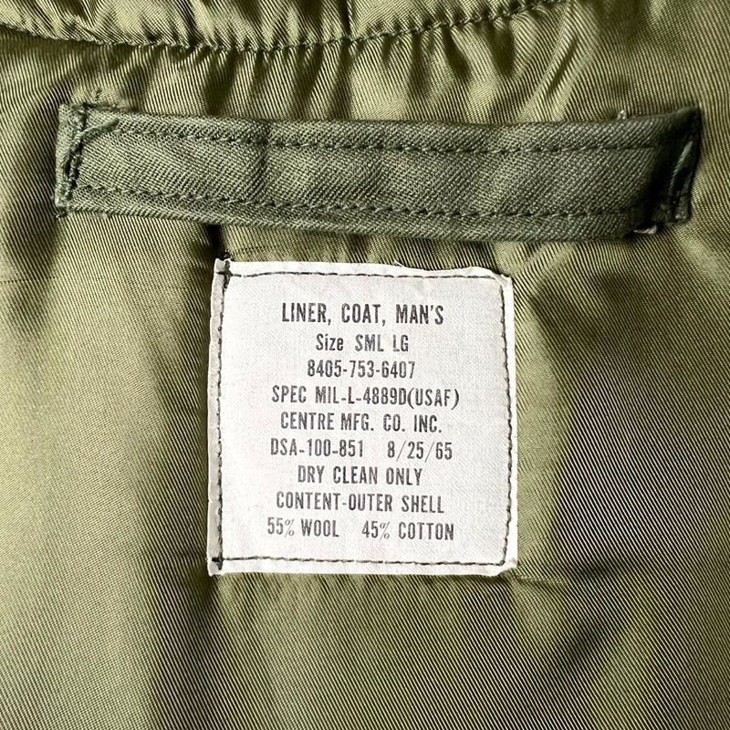 60s USAF 米軍実物 ウール パイル ライナー ジャケット S-L / 60年代 