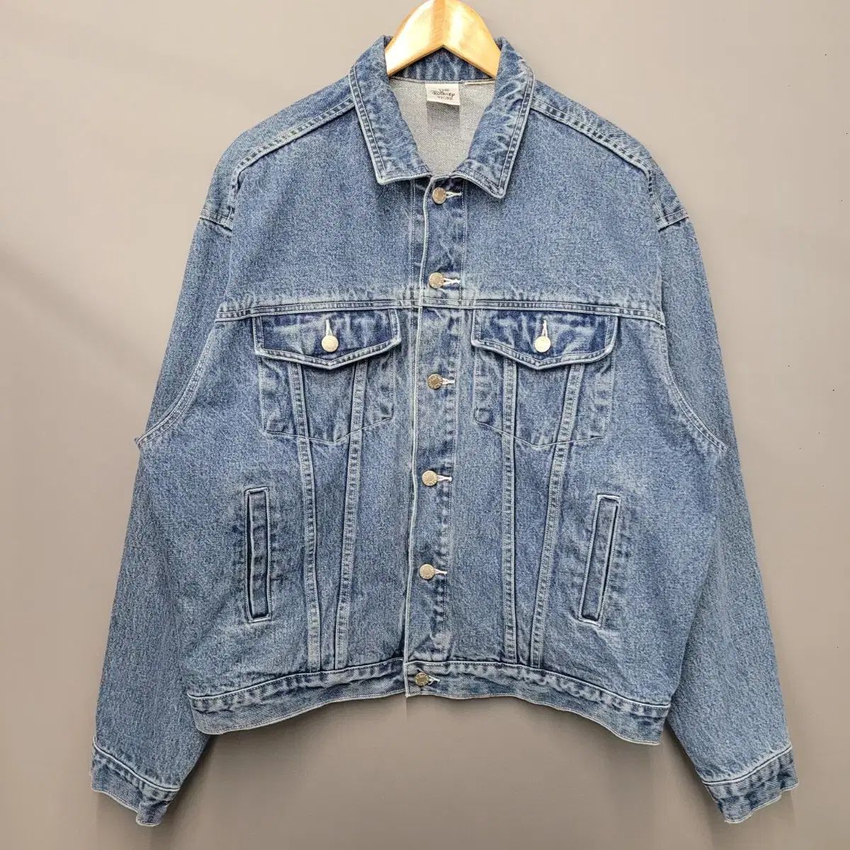 Disney ディズニー 90's くまのプーさん 刺繍 デニム ジャケット