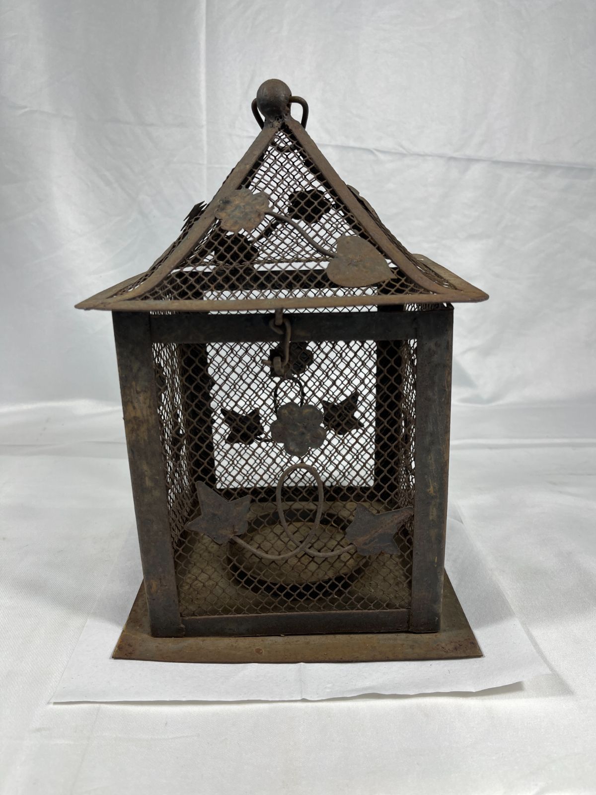 吊り灯籠 灯籠 灯篭 蝋燭 ロウソク 照明 灯 金属 サビ 錆 インテリア