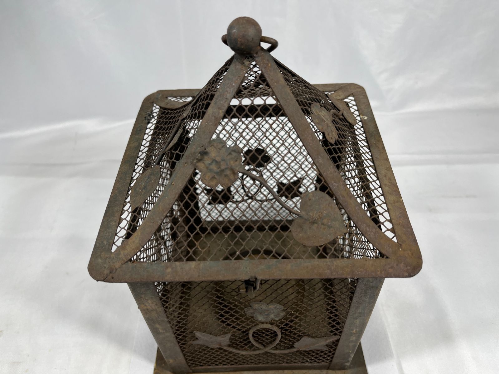 吊り灯籠 灯籠 灯篭 蝋燭 ロウソク 照明 灯 金属 サビ 錆 インテリア