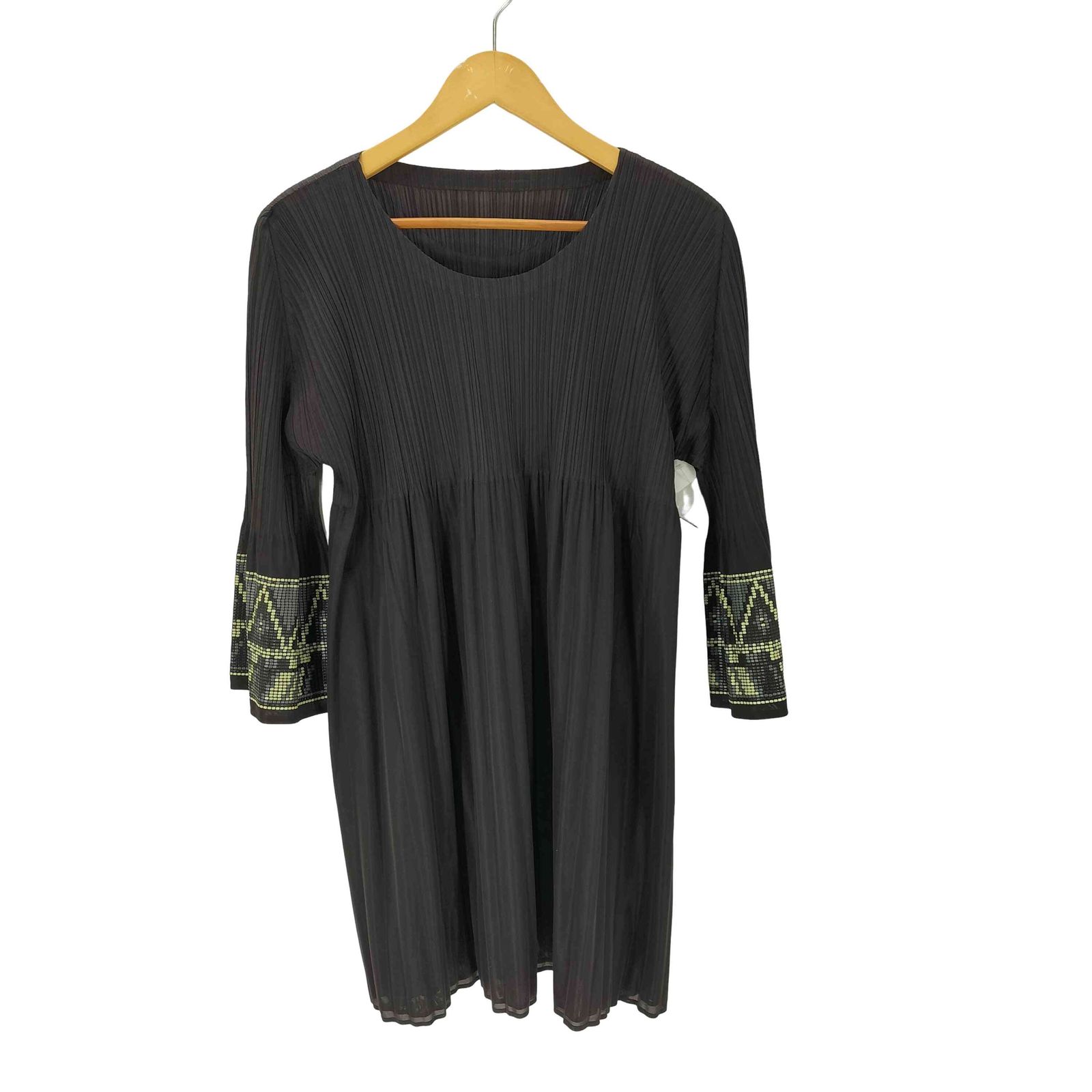 イッセイミヤケ　プリーツ　チューニックとブラウス プリーツプリーズイッセイミヤケ PLEATS PLEASE ISSEY MIYAKE 袖総柄