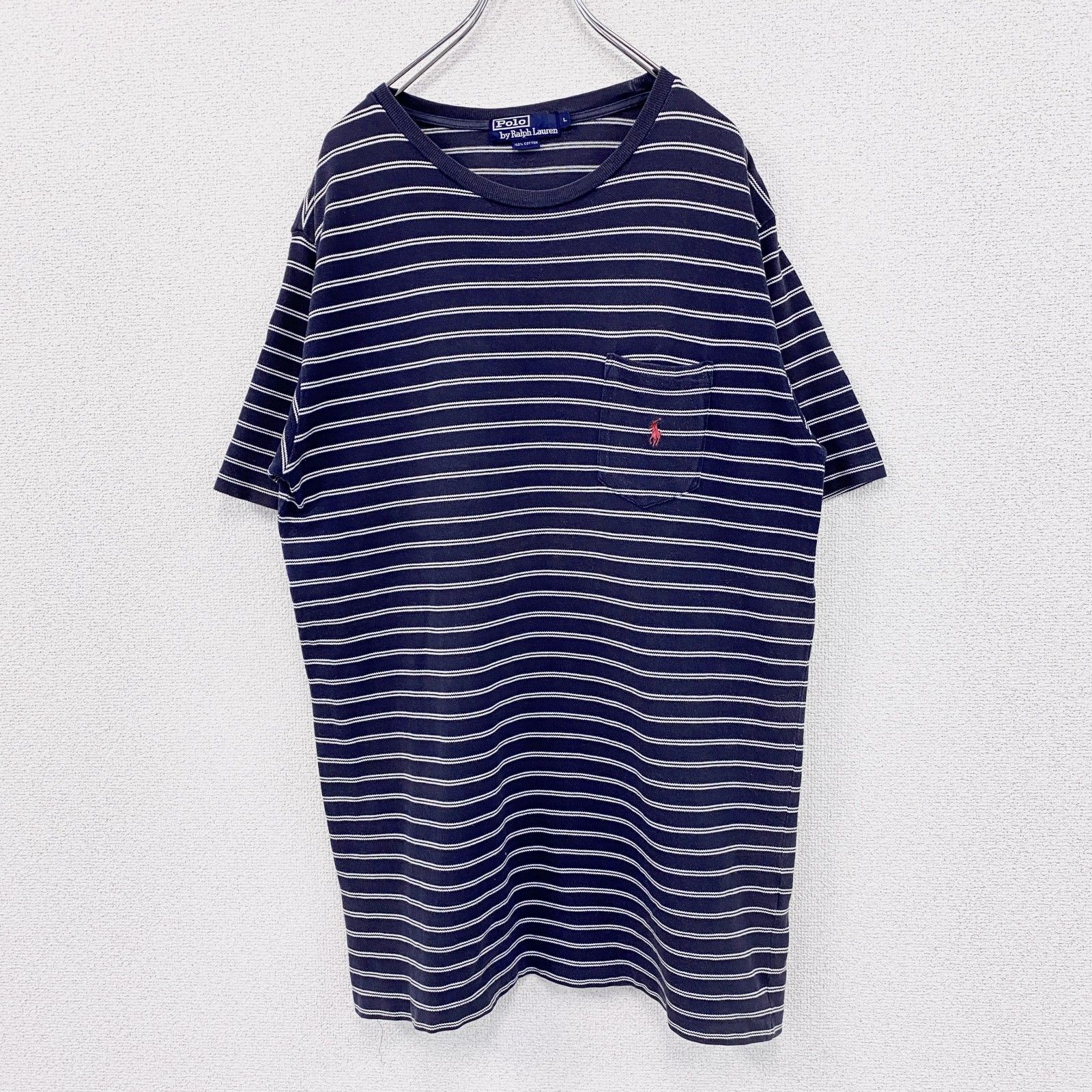 古着 used 90s Polo by Ralph Lauren ラルフローレン 半袖ボーダー柄T 