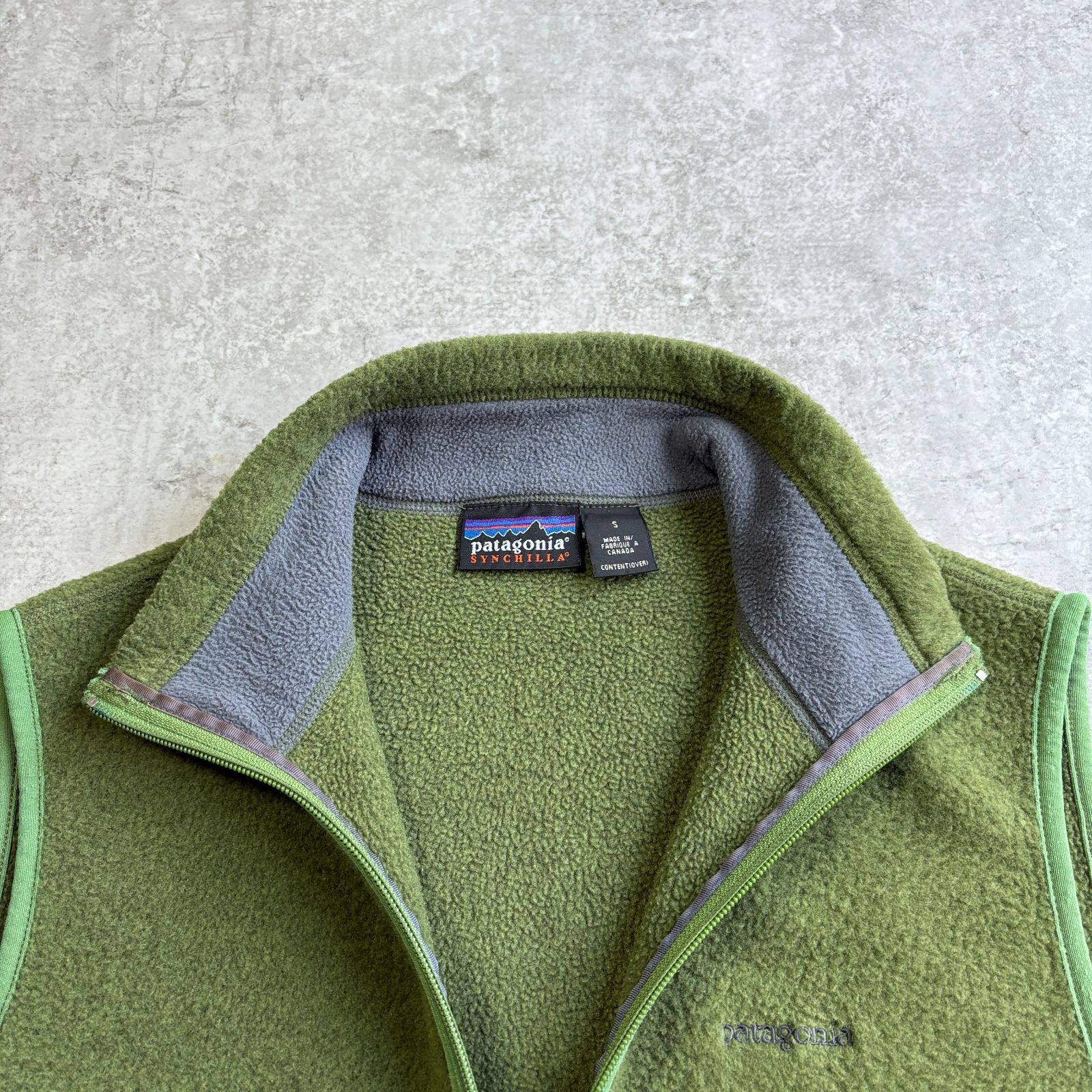 00s 2001年 CANADA製 patagonia Synchilla Fleece Vest 【 green