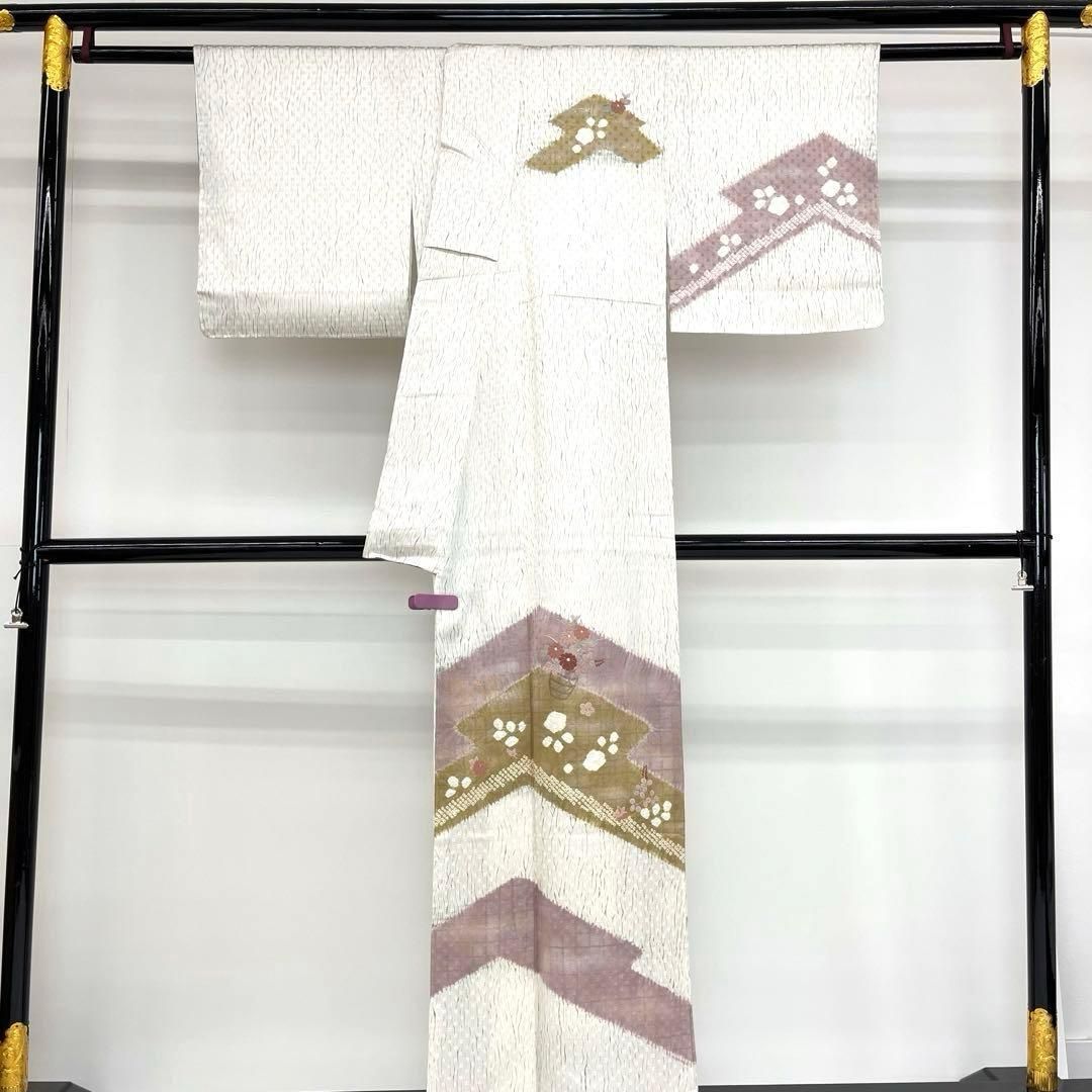 はなです❣️ 【着物と帯 時流】K25939ts◆正絹 小紋◆前幅広め 着物と帯 時流】H24915s◇正絹 訪問着◇未使用品 相良刺繍 杢目絞り