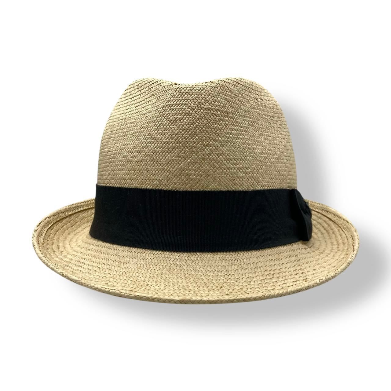 新品同様 CHANEL シャネル 帽子 麦わら帽子 ココマーク リボンストロー