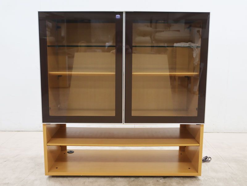 ⭐︎美品　arflex アルフレックス　コンポーザー　木製　ガラスケース 照明付き ⭐︎美品 arflex アルフレックス コンポーザー 木製 ガラスケース 照明