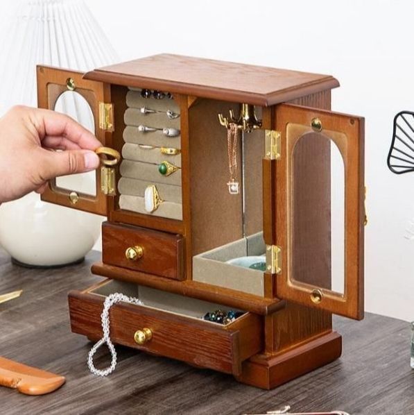 全新品】ジュエリーボックス 木製 ジュエリー収納 アクセサリー収納