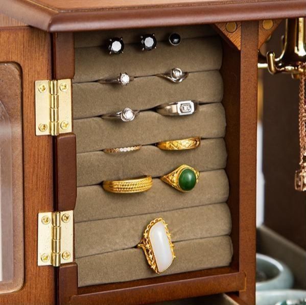 全新品】ジュエリーボックス 木製 ジュエリー収納 アクセサリー収納