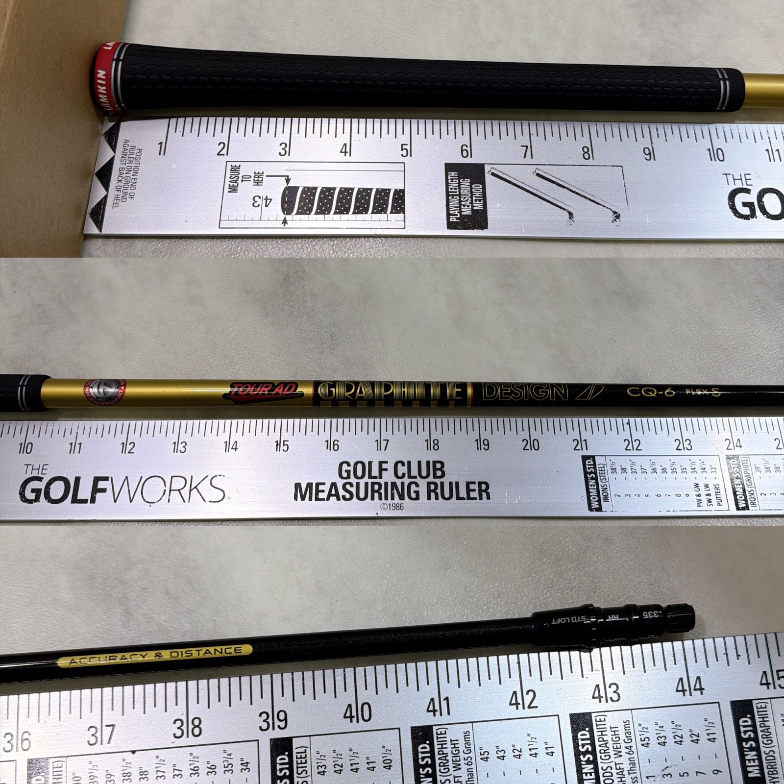 美品 Tour AD CQ-6 S 純正カスタム グラファイトデザイン