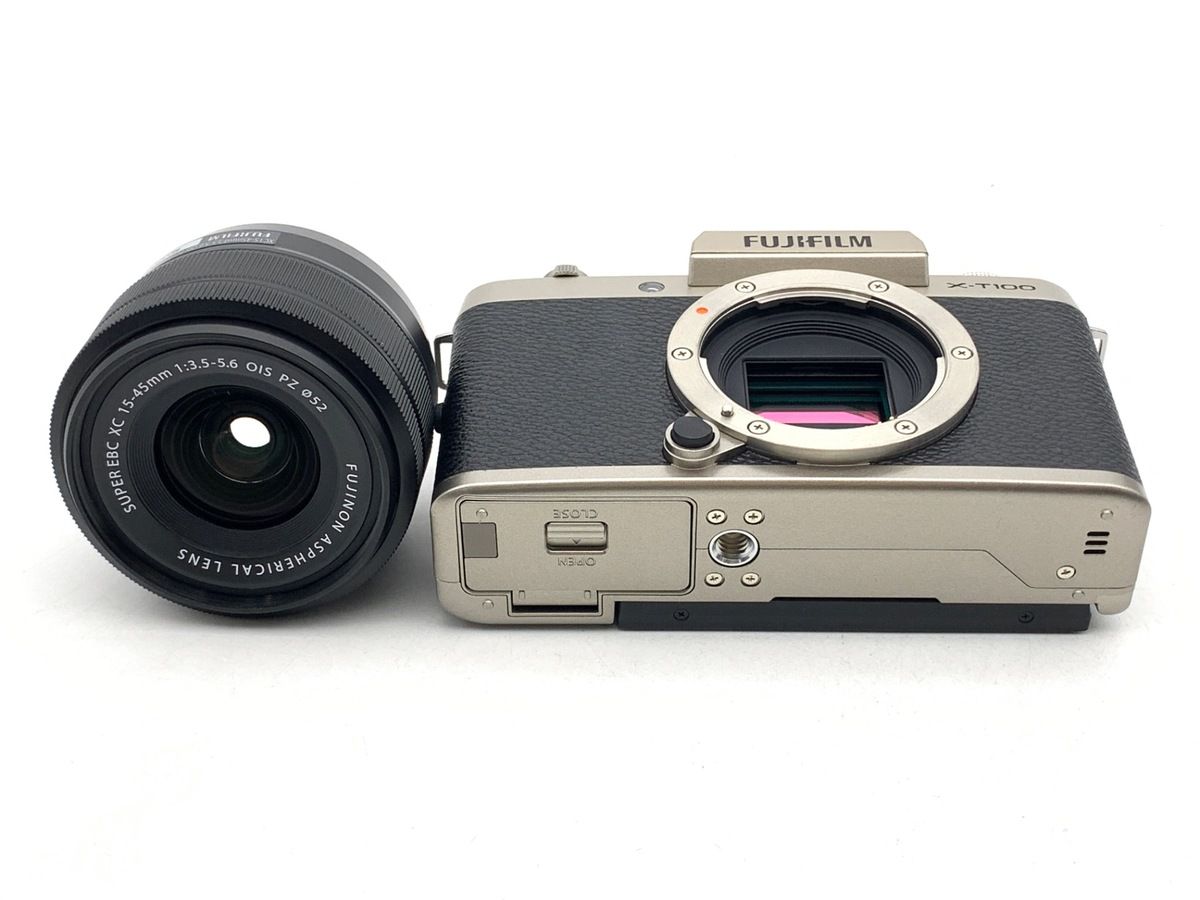 中古】 【並品】 フジフイルム X-T100 レンズキット シャンパン